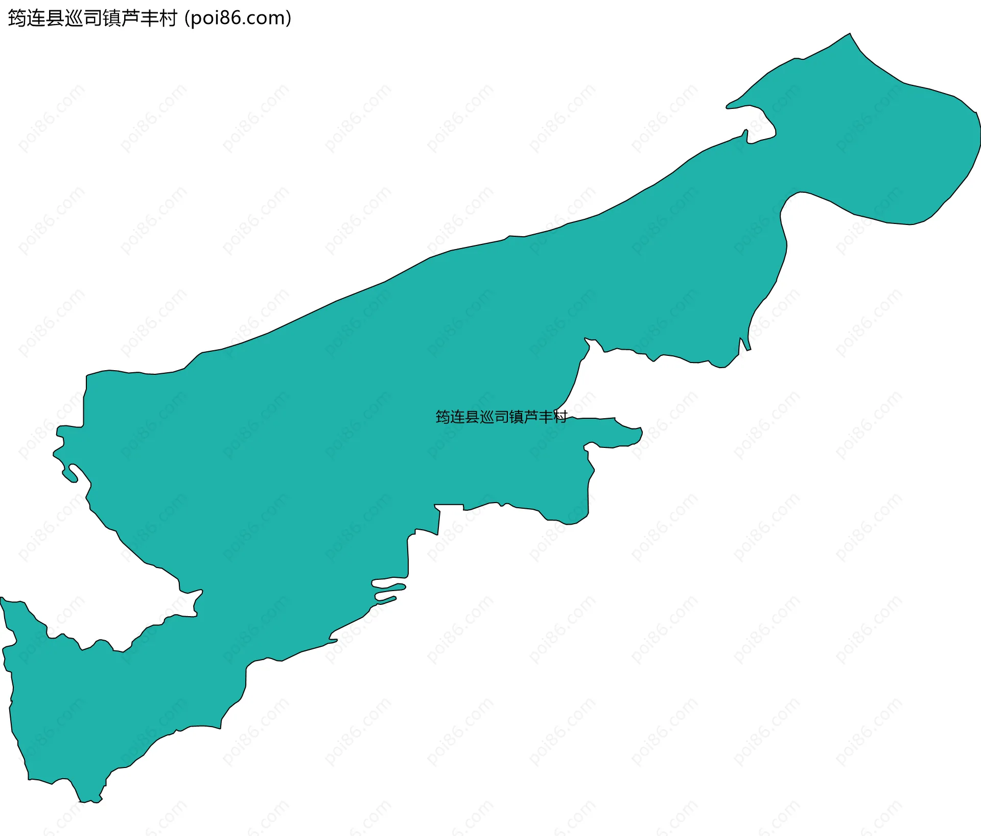 筠连县巡司镇芦丰村边界地图