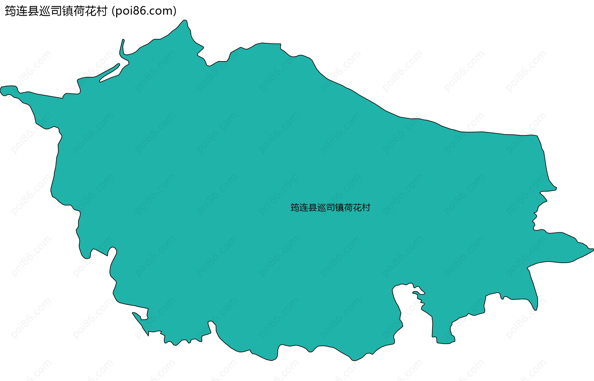 筠连县巡司镇荷花村边界地图