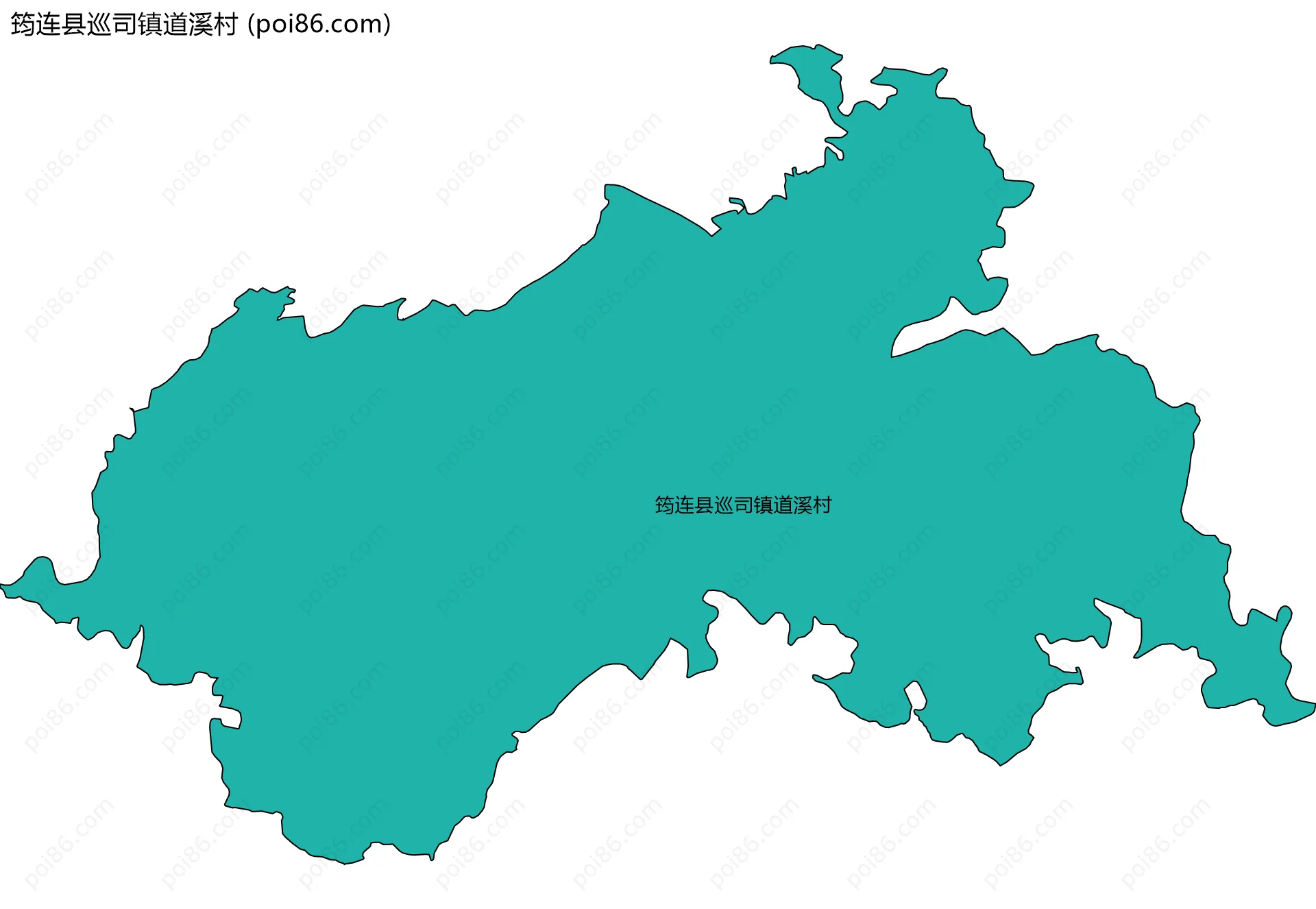 筠连县巡司镇道溪村边界地图