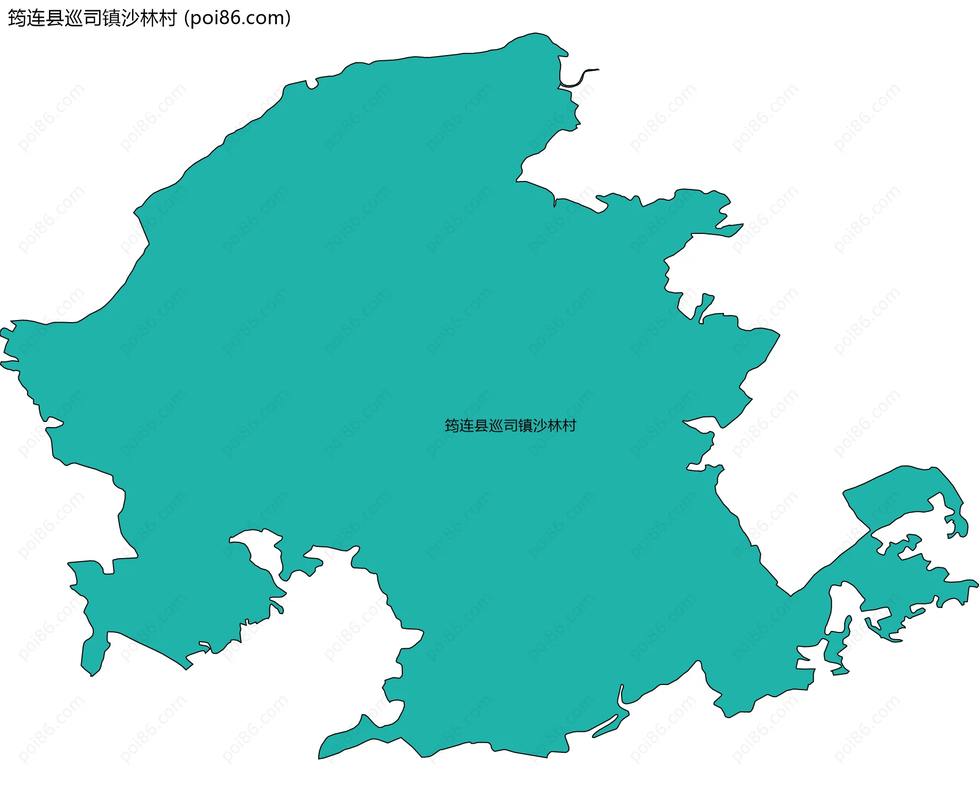筠连县巡司镇沙林村边界地图