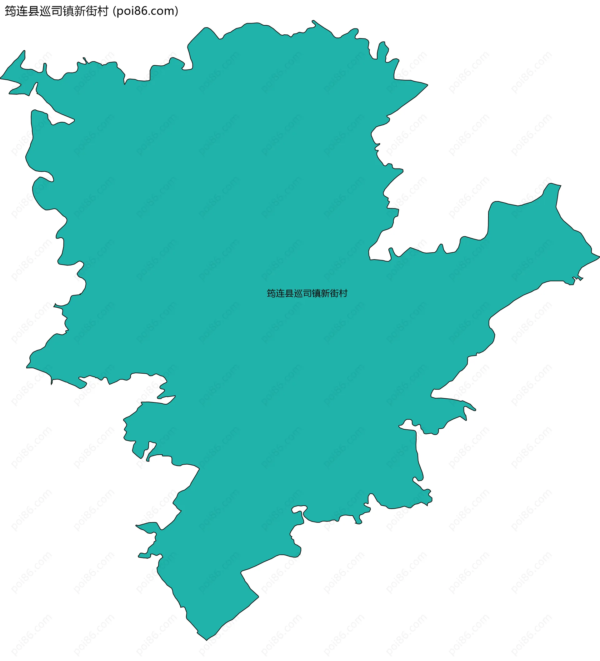 筠连县巡司镇新街村边界地图