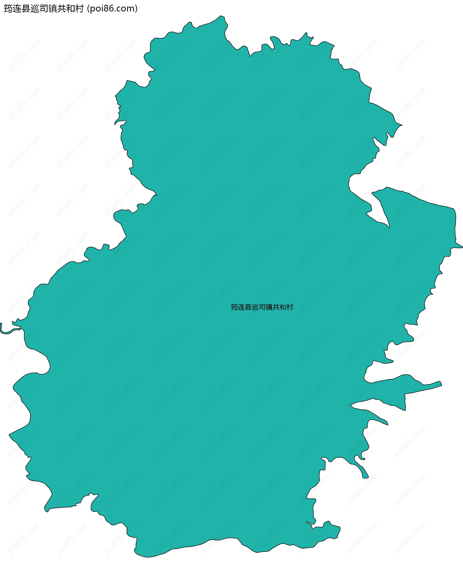 筠连县巡司镇共和村边界地图