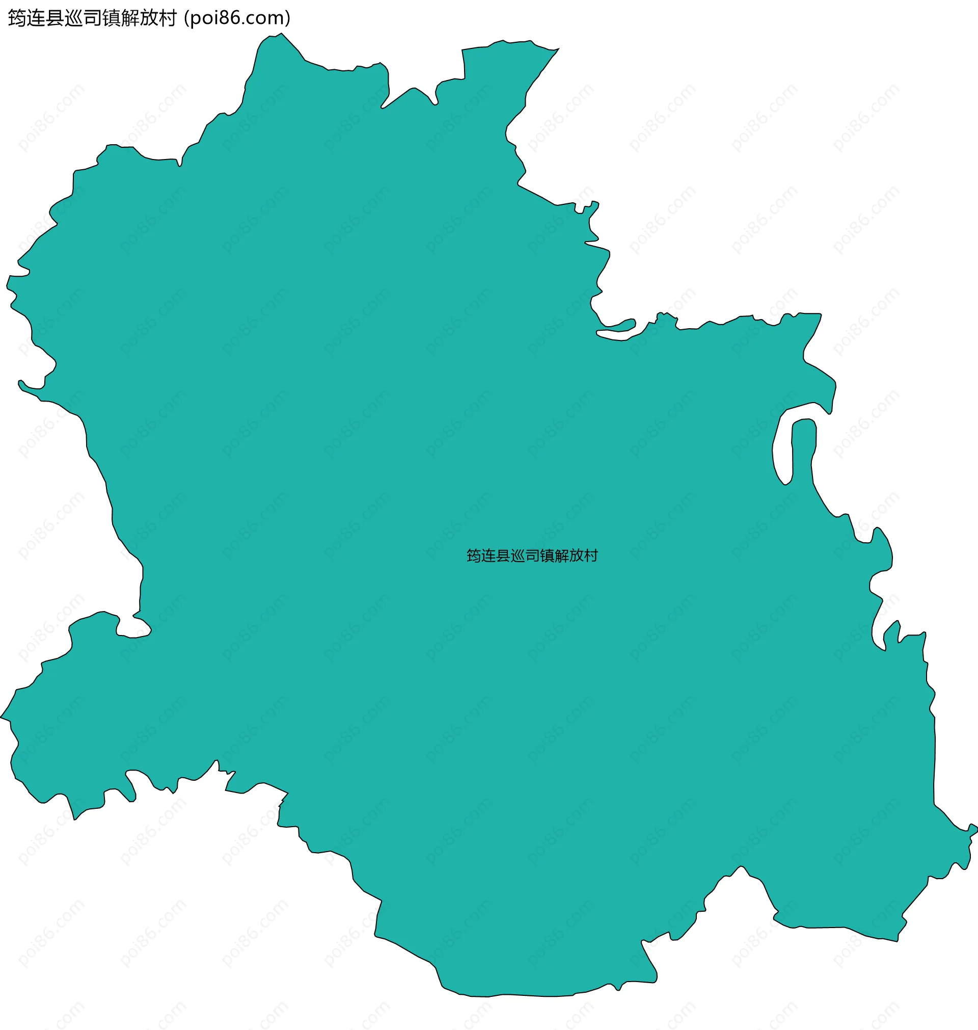 筠连县巡司镇解放村边界地图