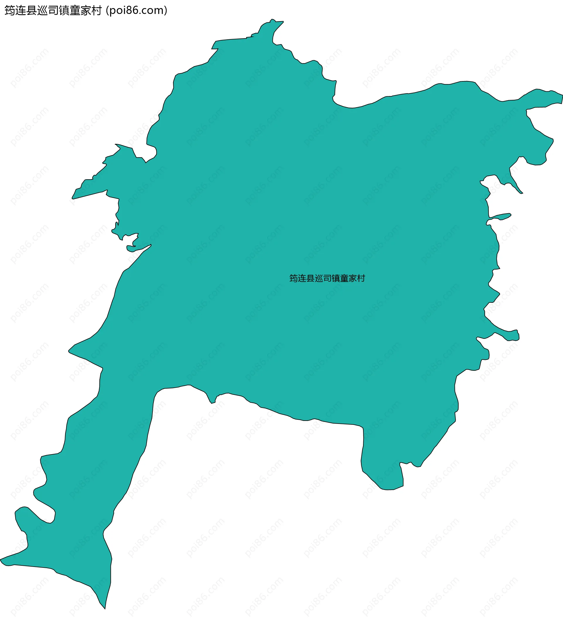筠连县巡司镇童家村边界地图