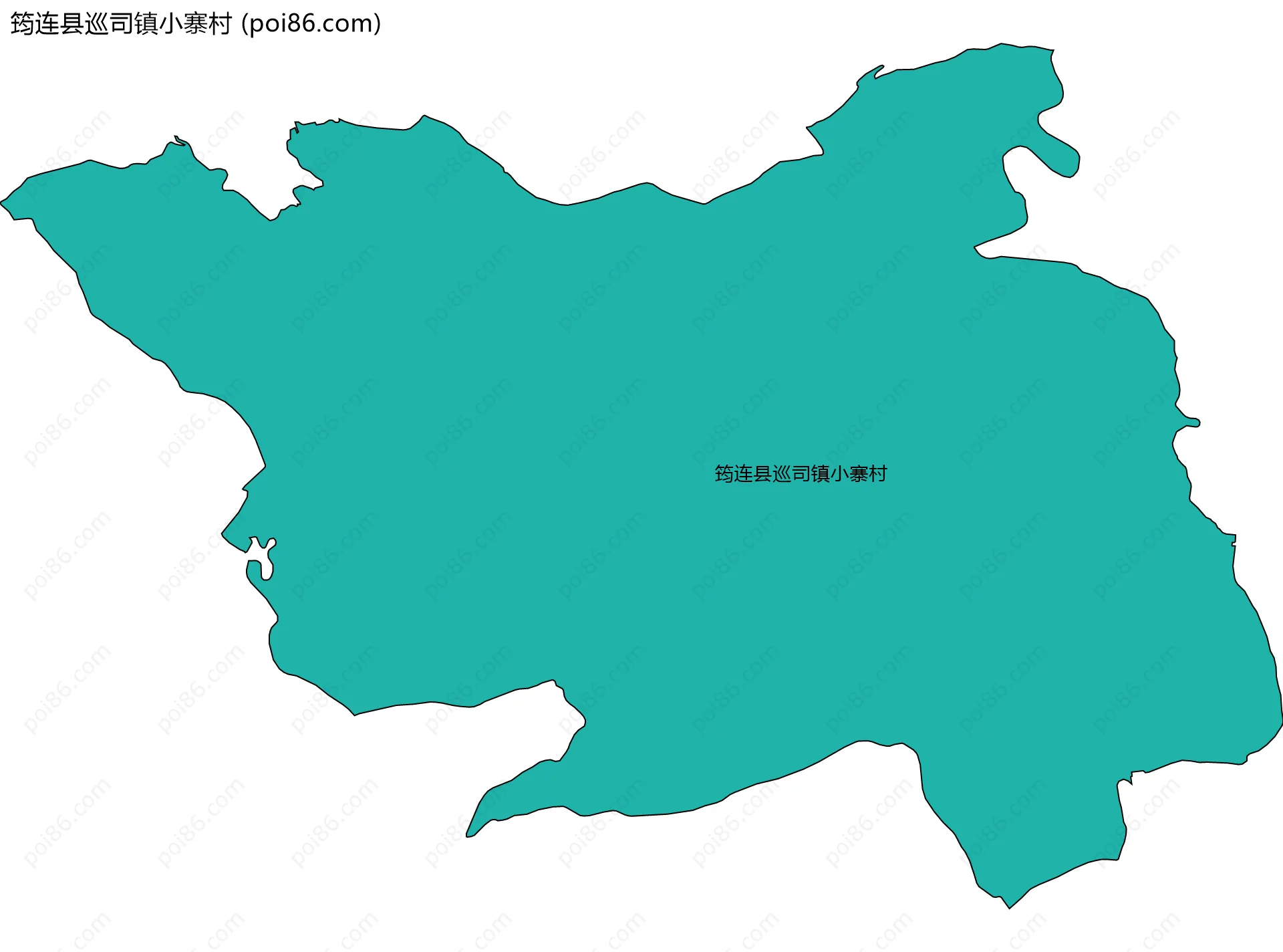 筠连县巡司镇小寨村边界地图