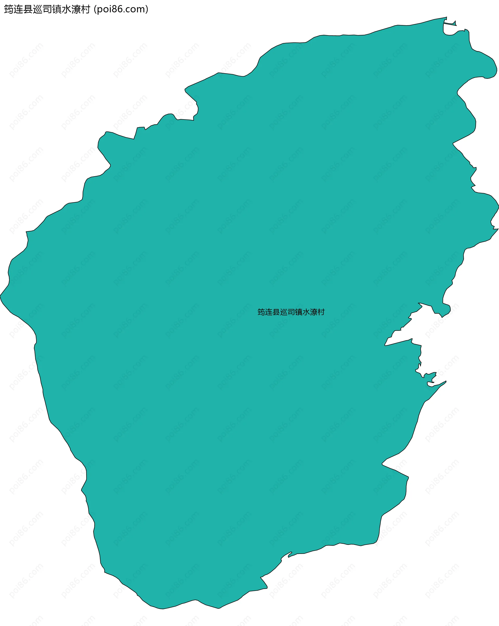 筠连县巡司镇水潦村边界地图