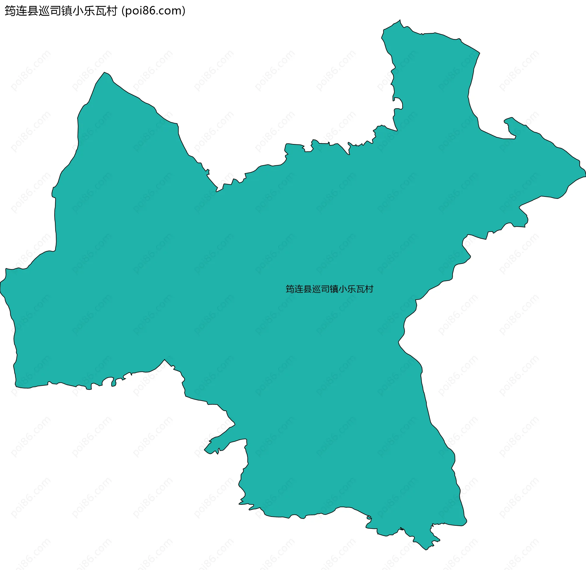 筠连县巡司镇小乐瓦村边界地图