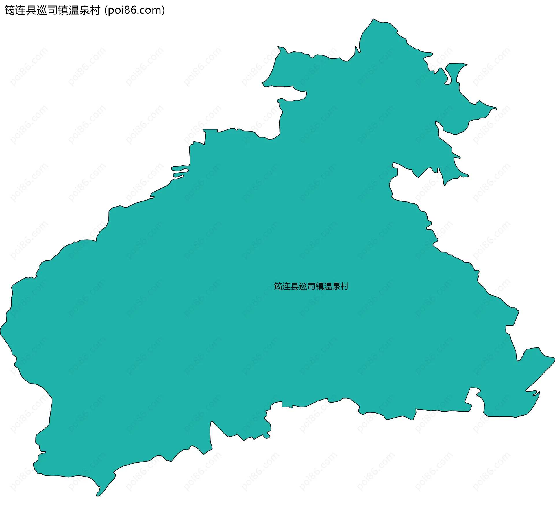 筠连县巡司镇温泉村边界地图