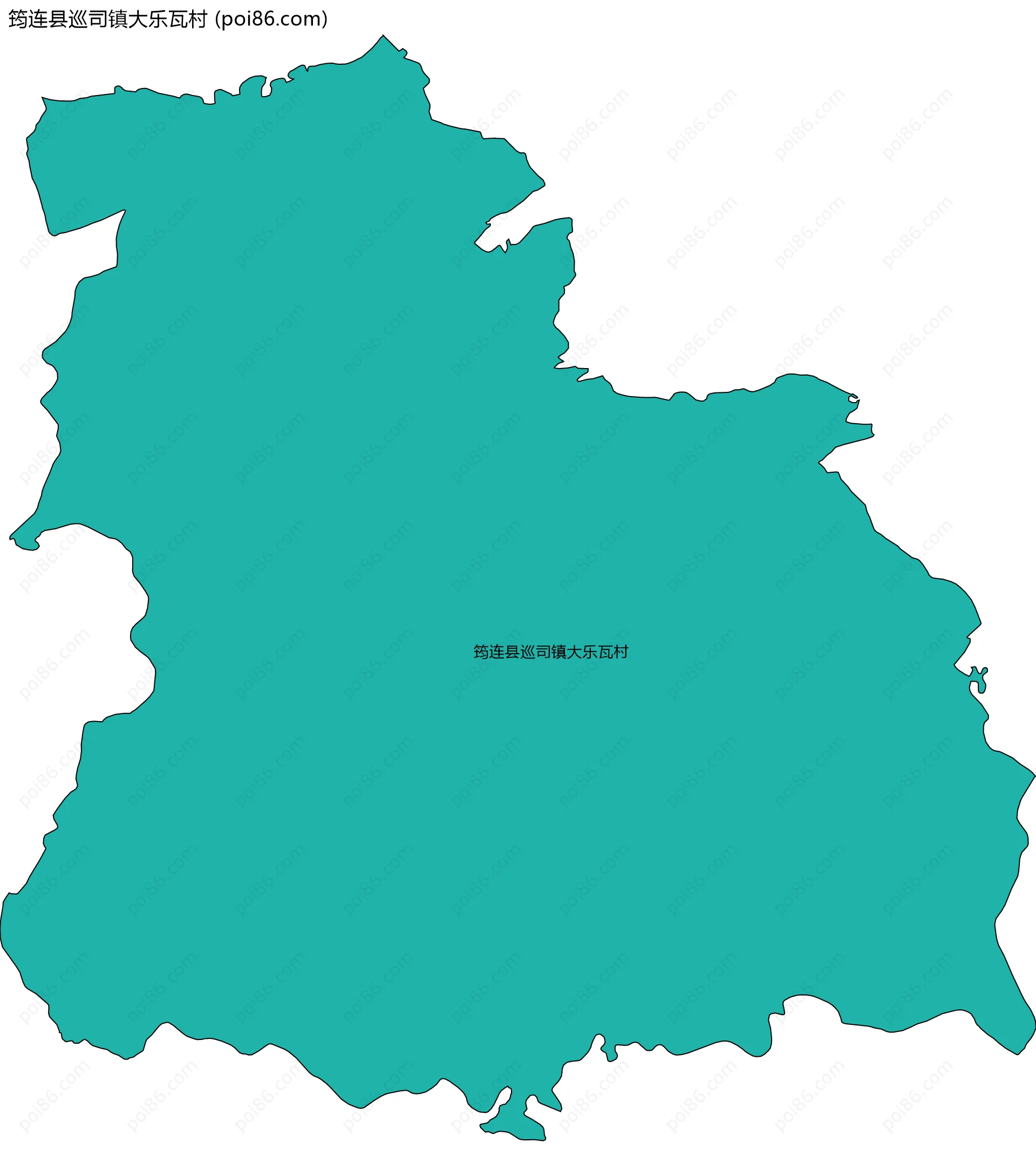 筠连县巡司镇大乐瓦村边界地图