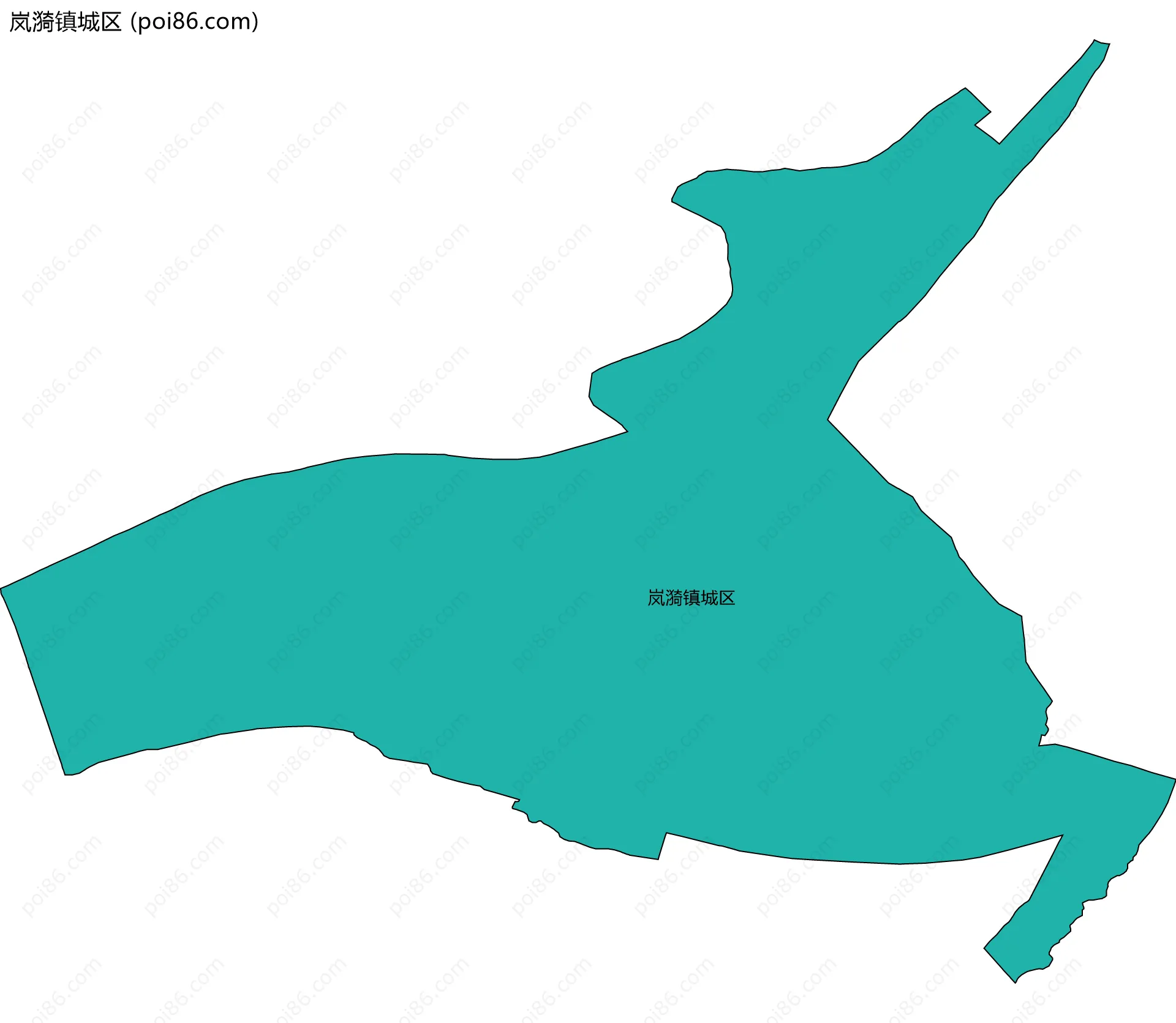 岚漪镇城区边界地图