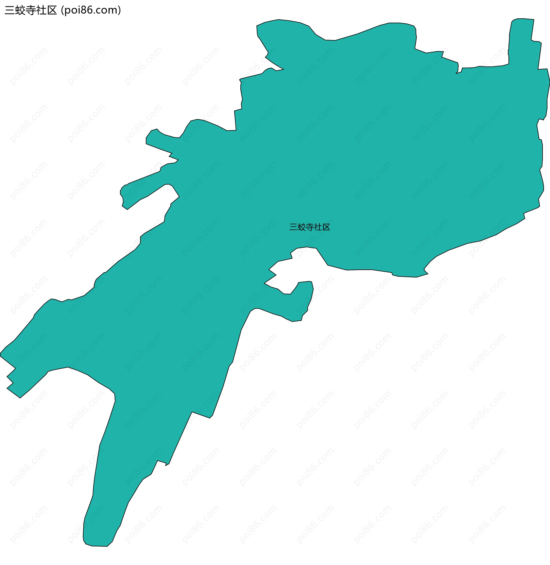 三蛟寺社区边界地图