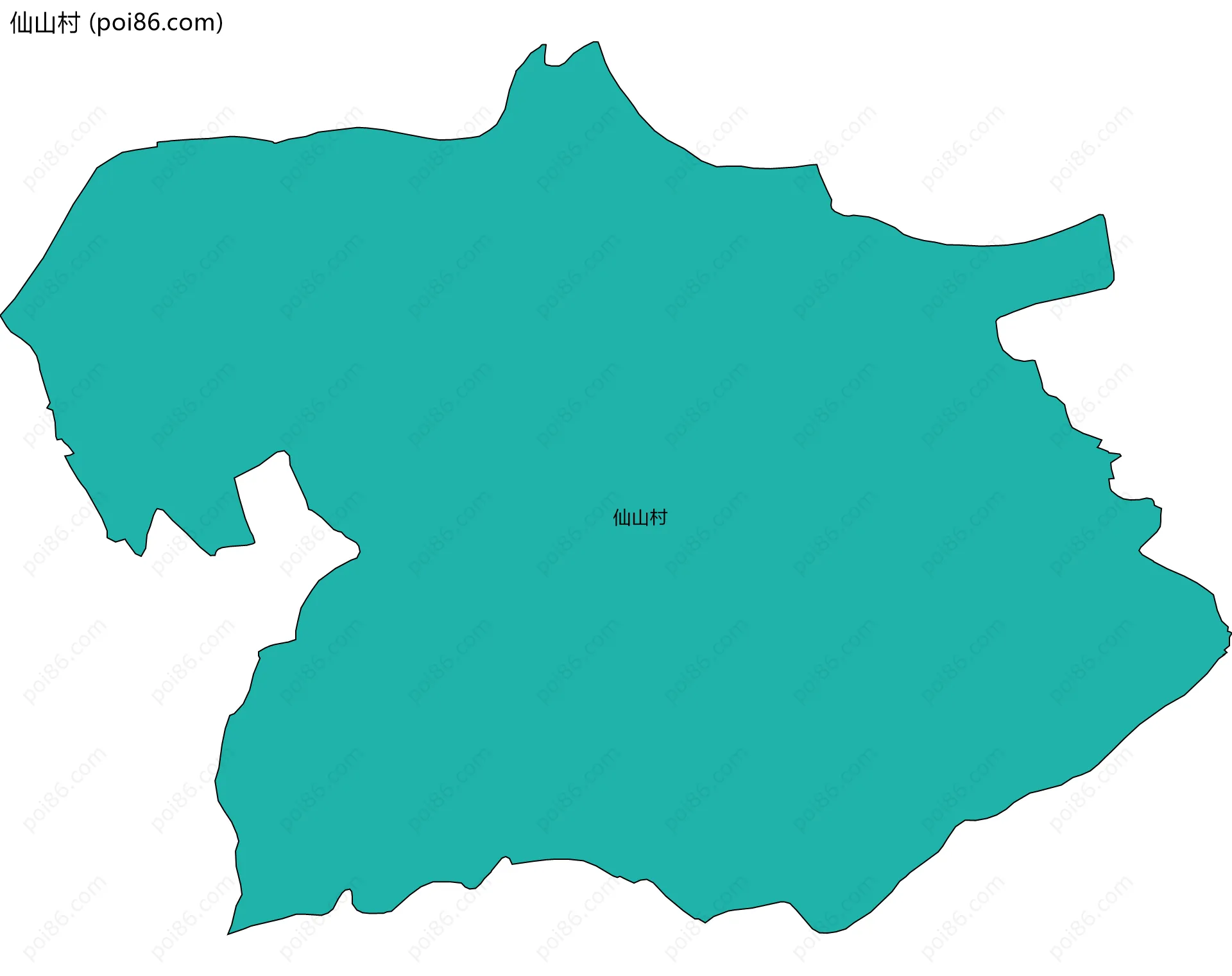 仙山村边界地图