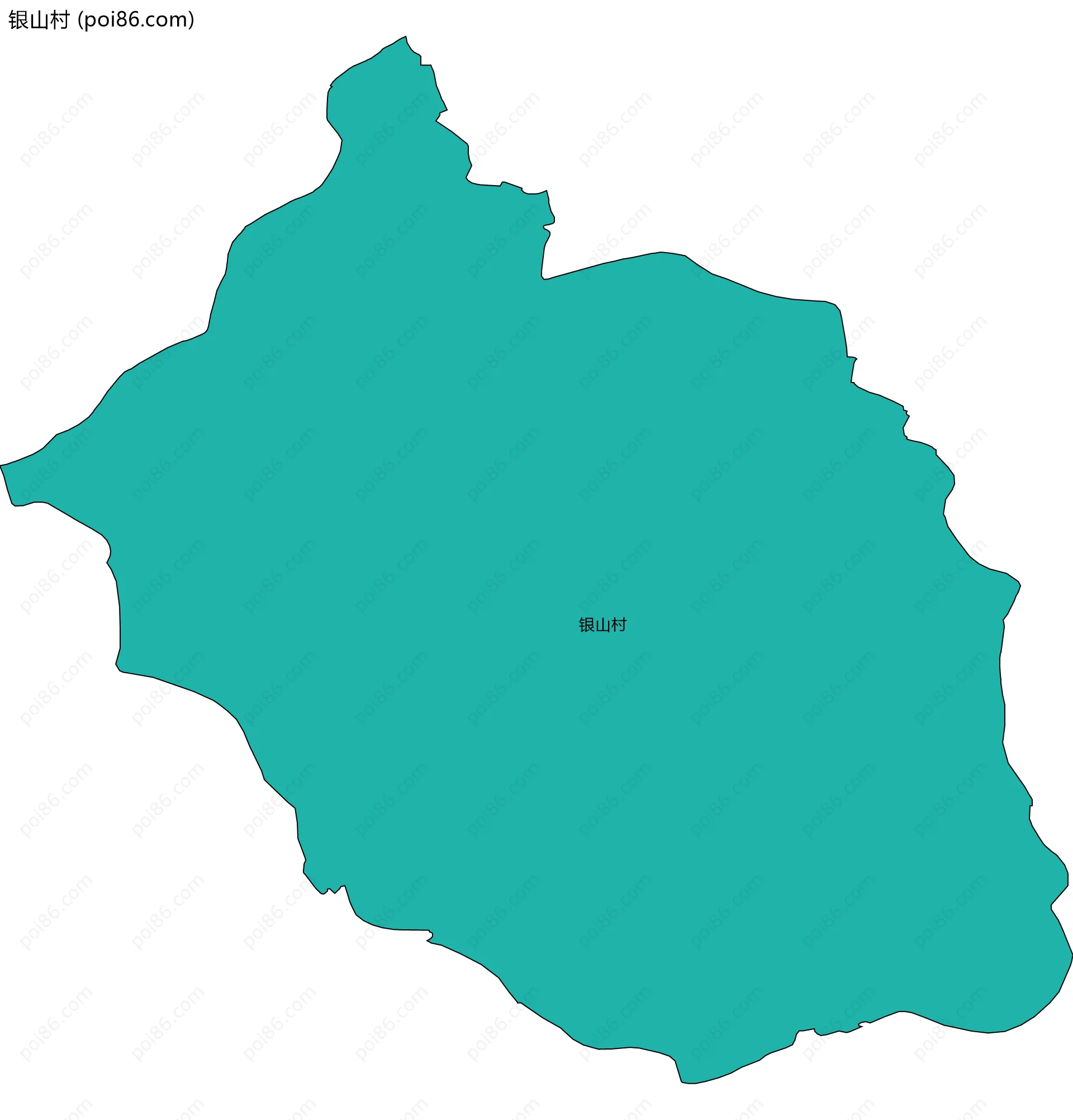 银山村边界地图