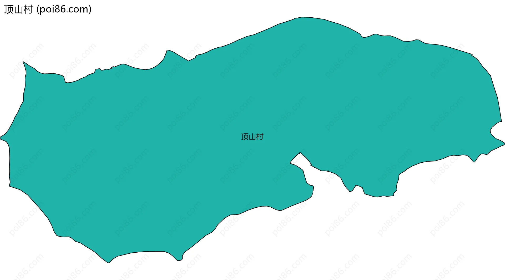 顶山村边界地图