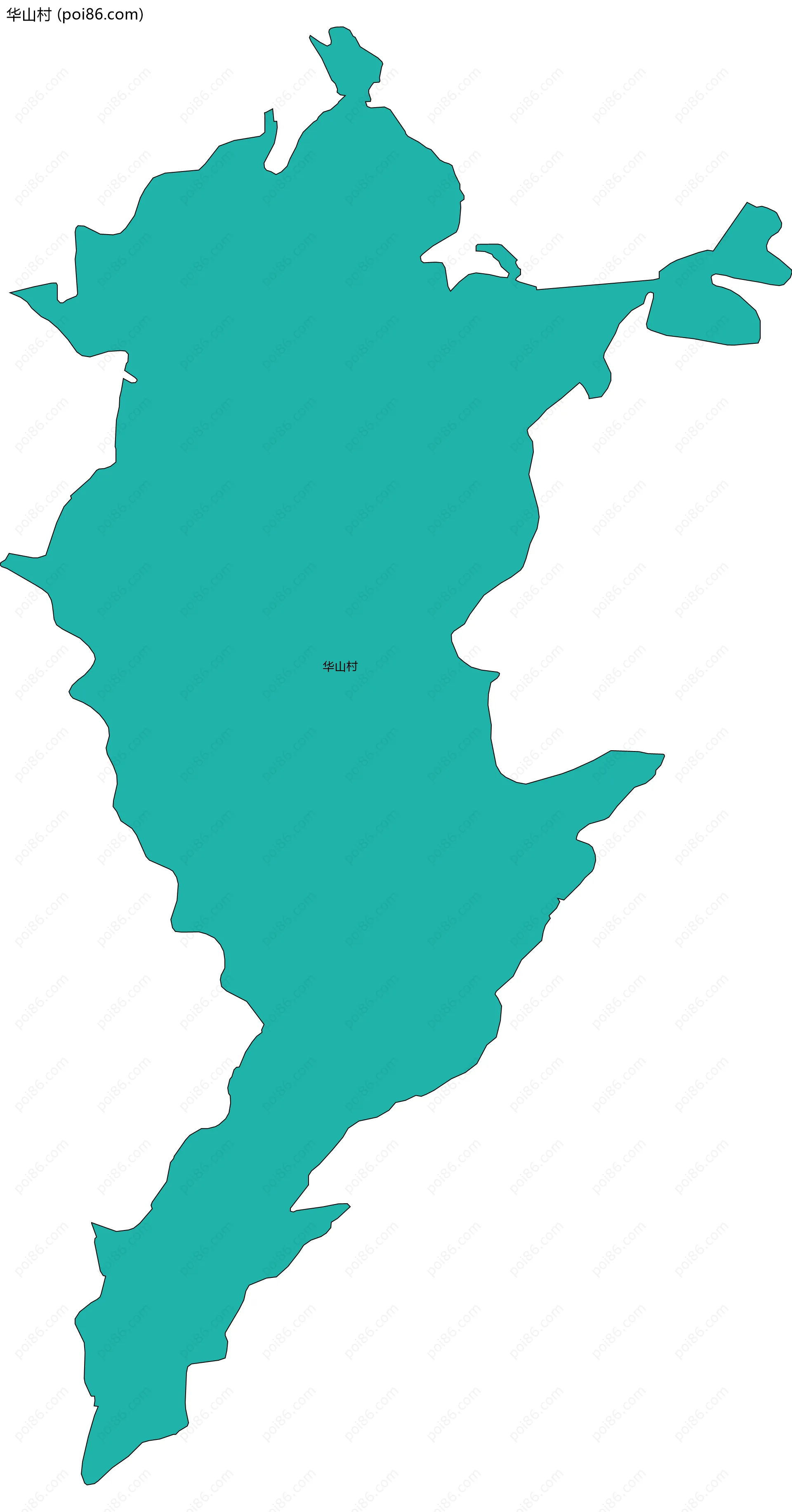 华山村边界地图