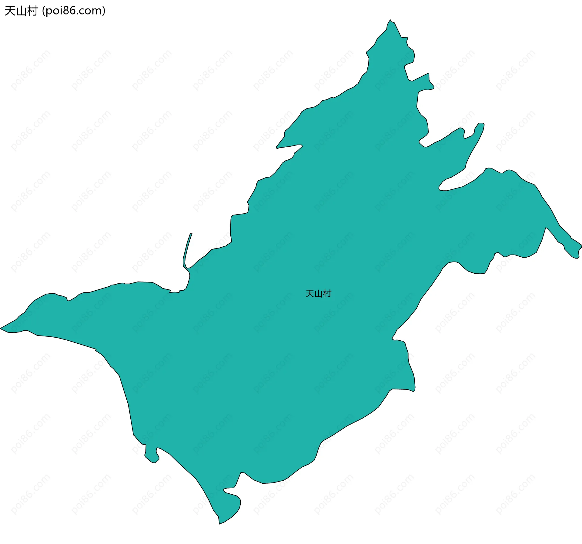 天山村边界地图