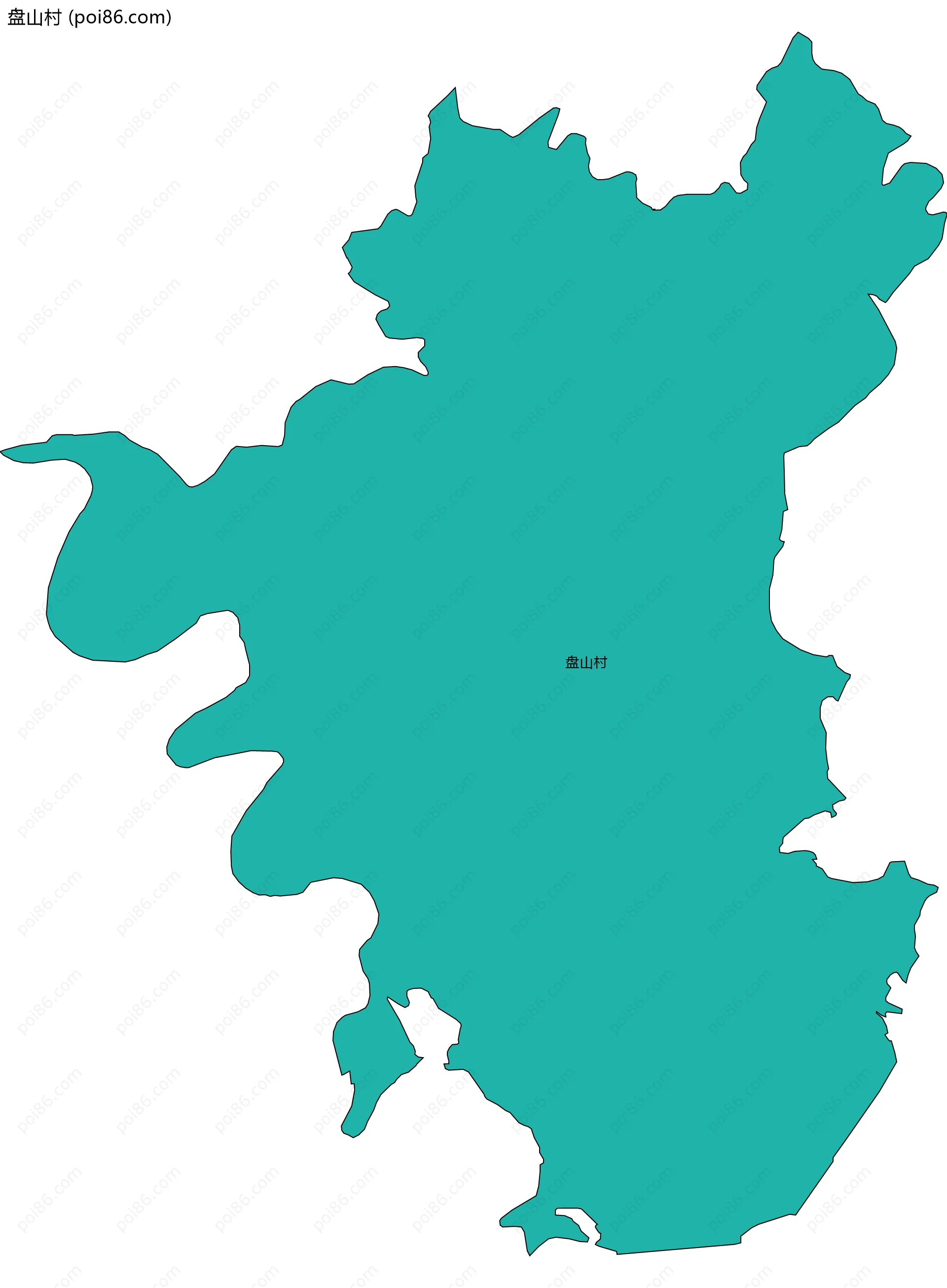 盘山村边界地图