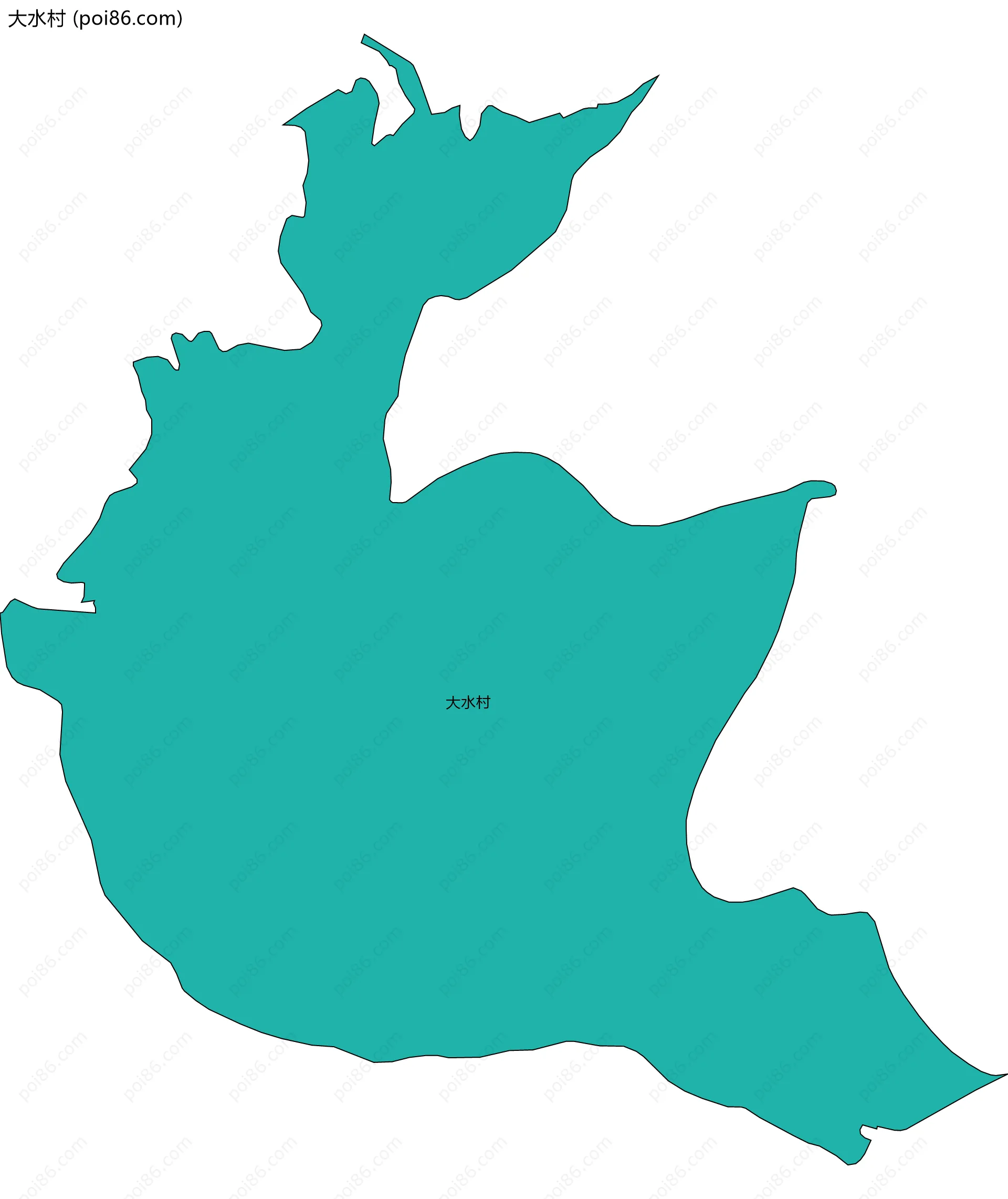 大水村边界地图