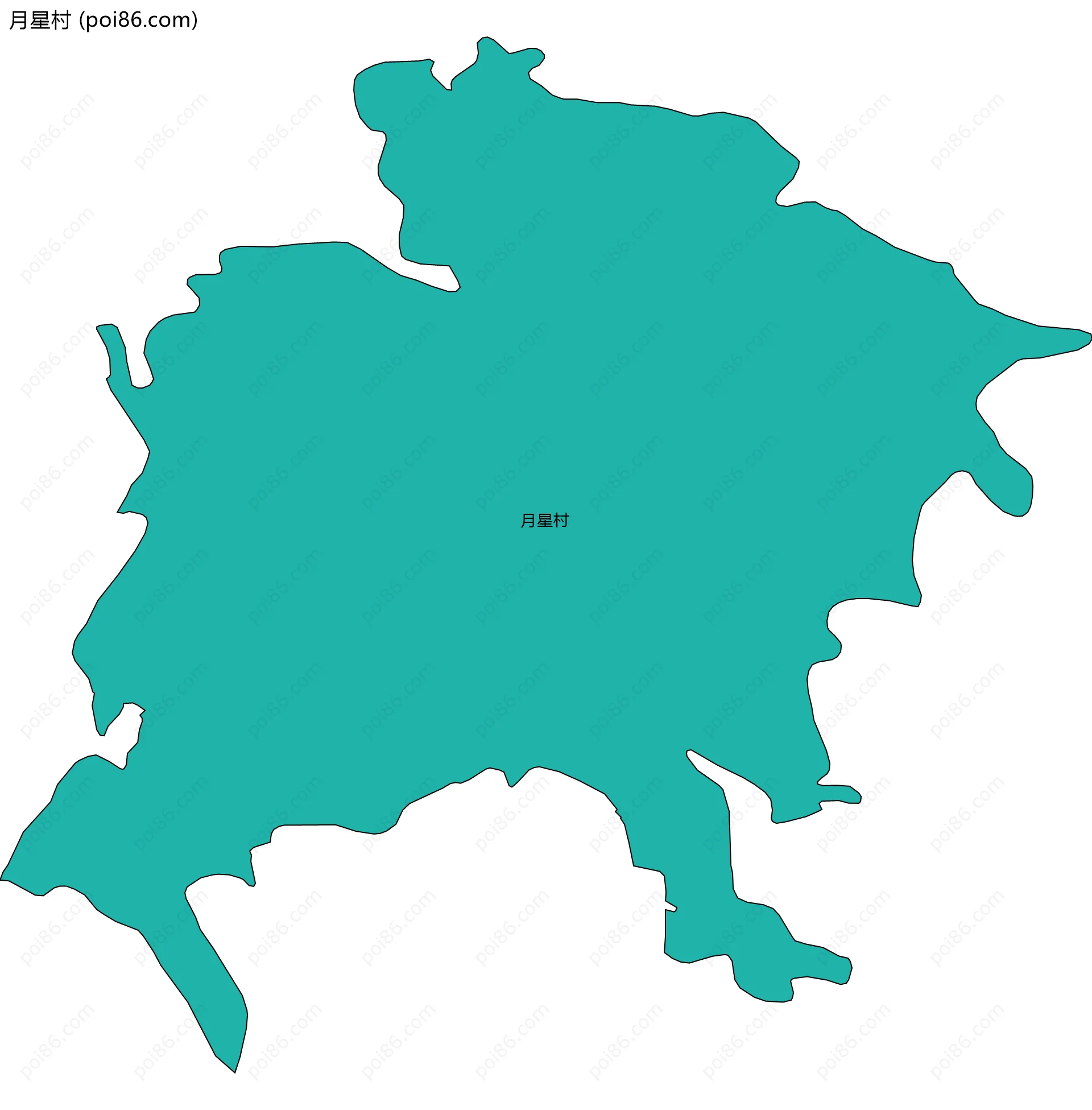 月星村边界地图