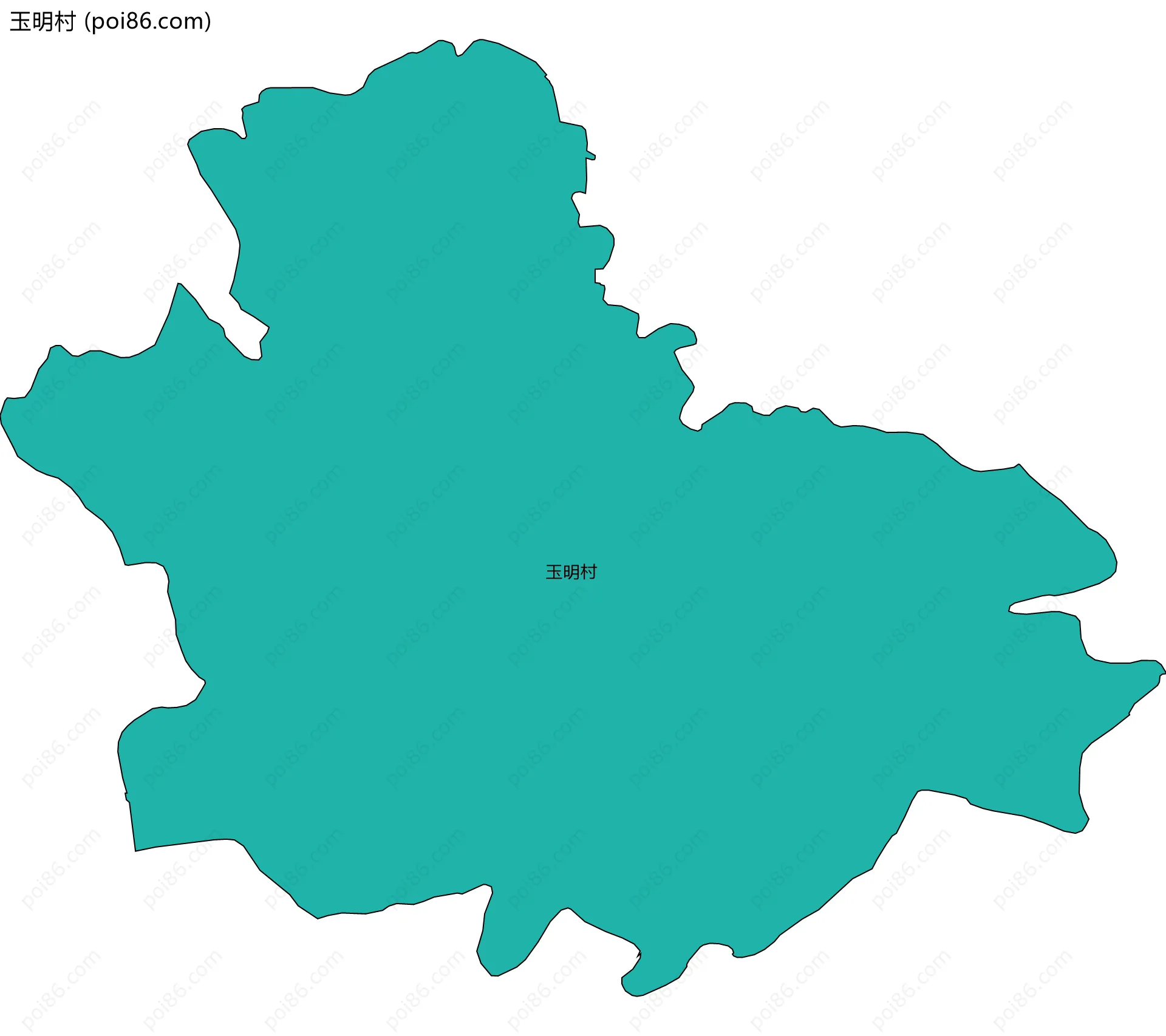 玉明村边界地图