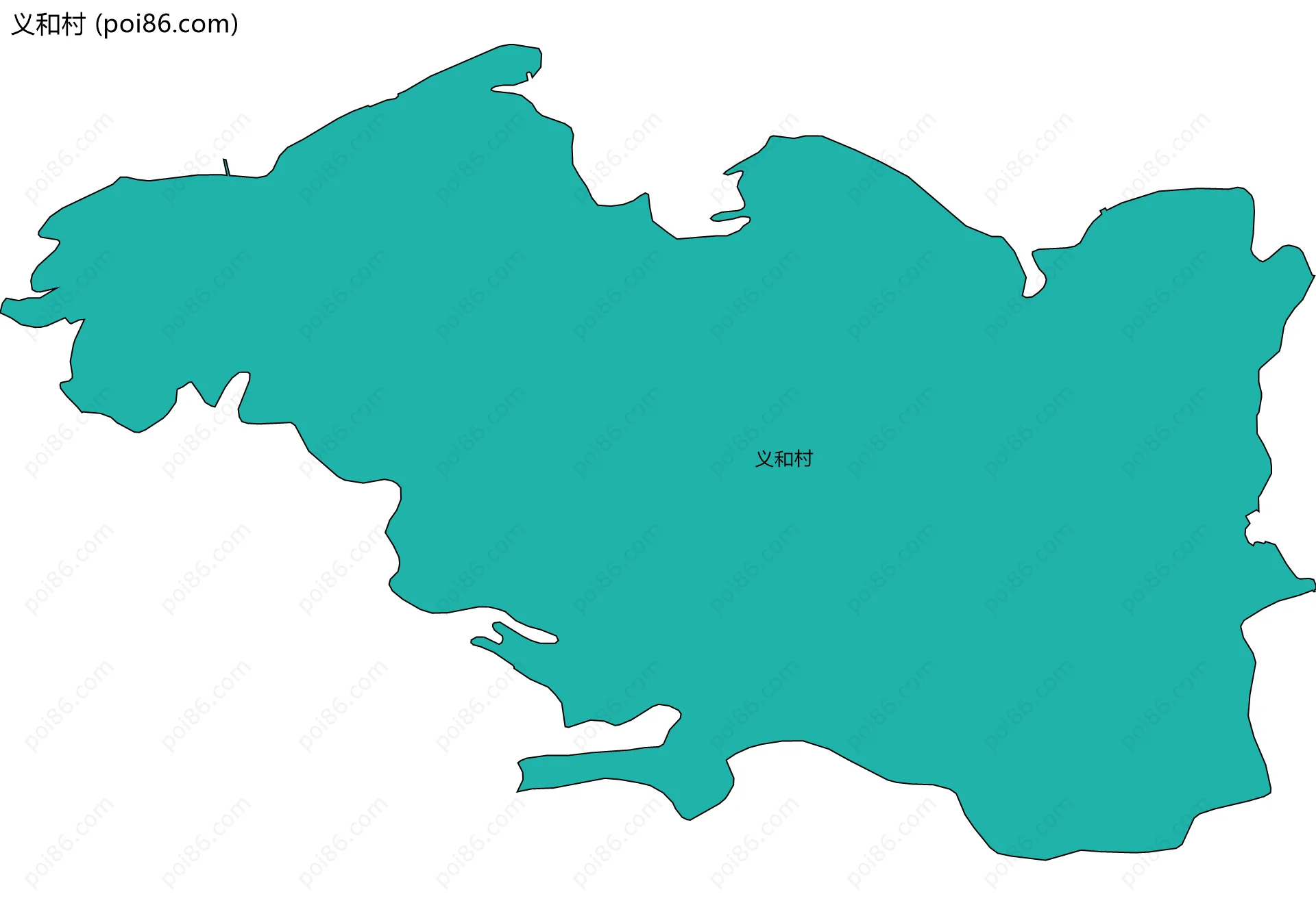 义和村边界地图