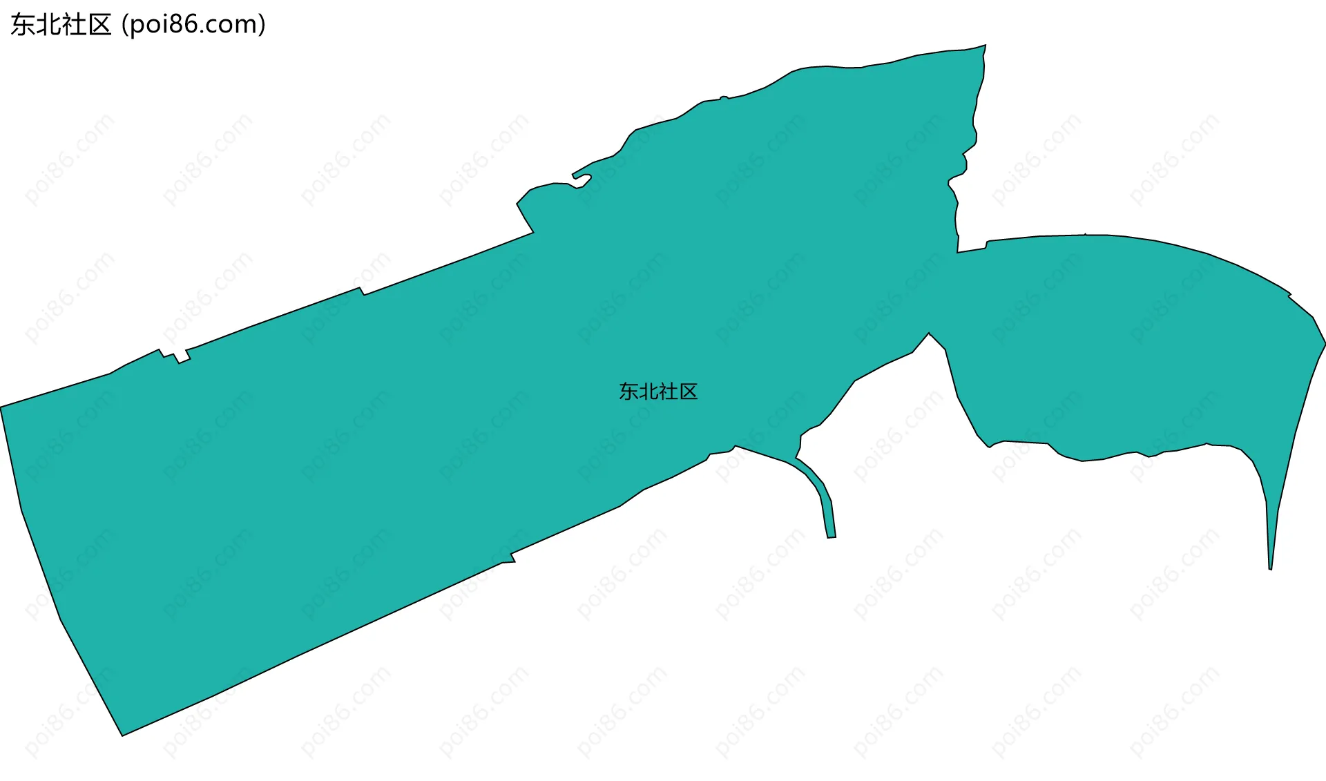 东北社区边界地图