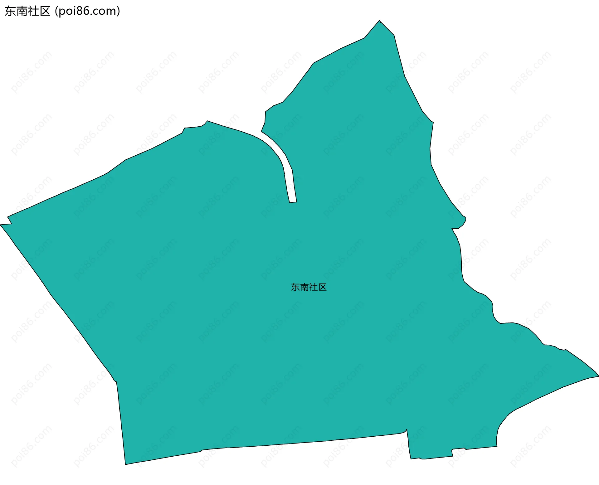 东南社区边界地图