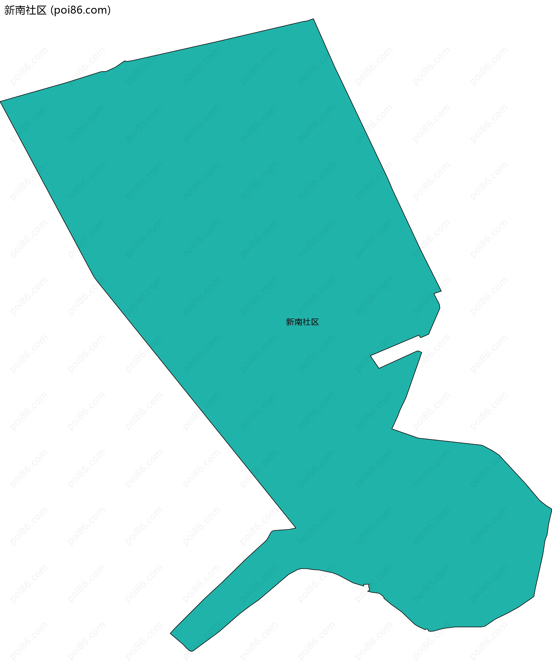 新南社区边界地图