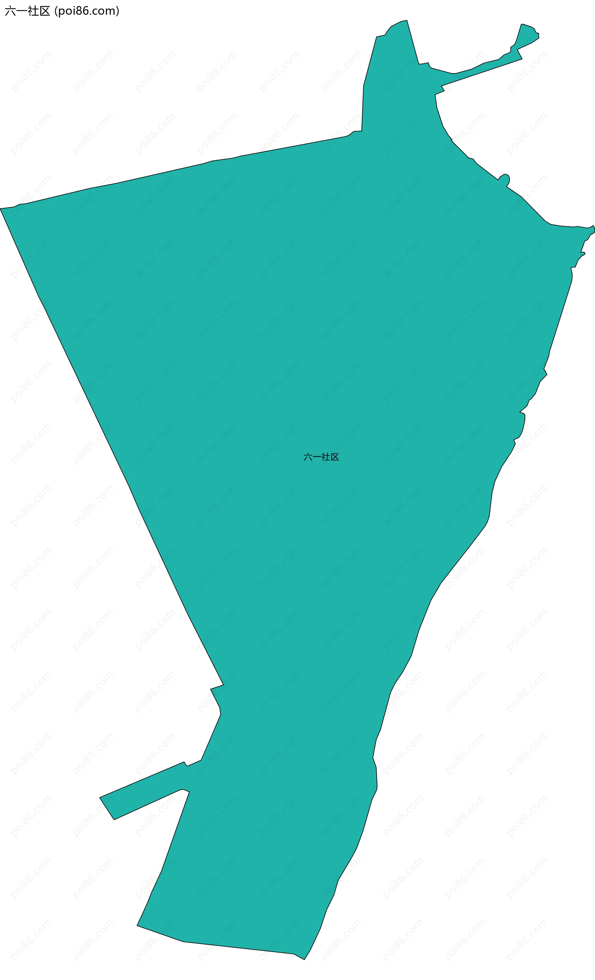 六一社区边界地图