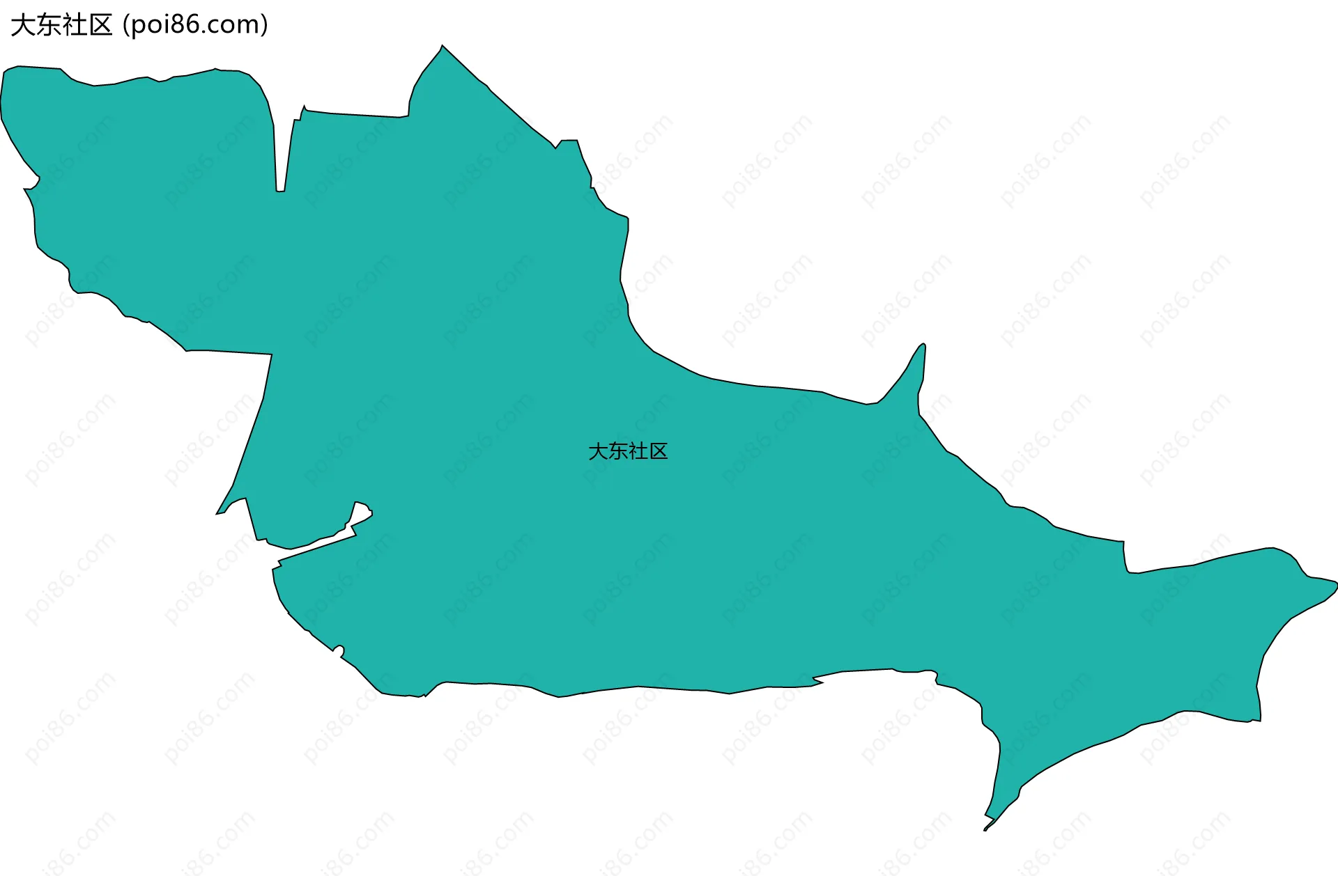 大东社区边界地图