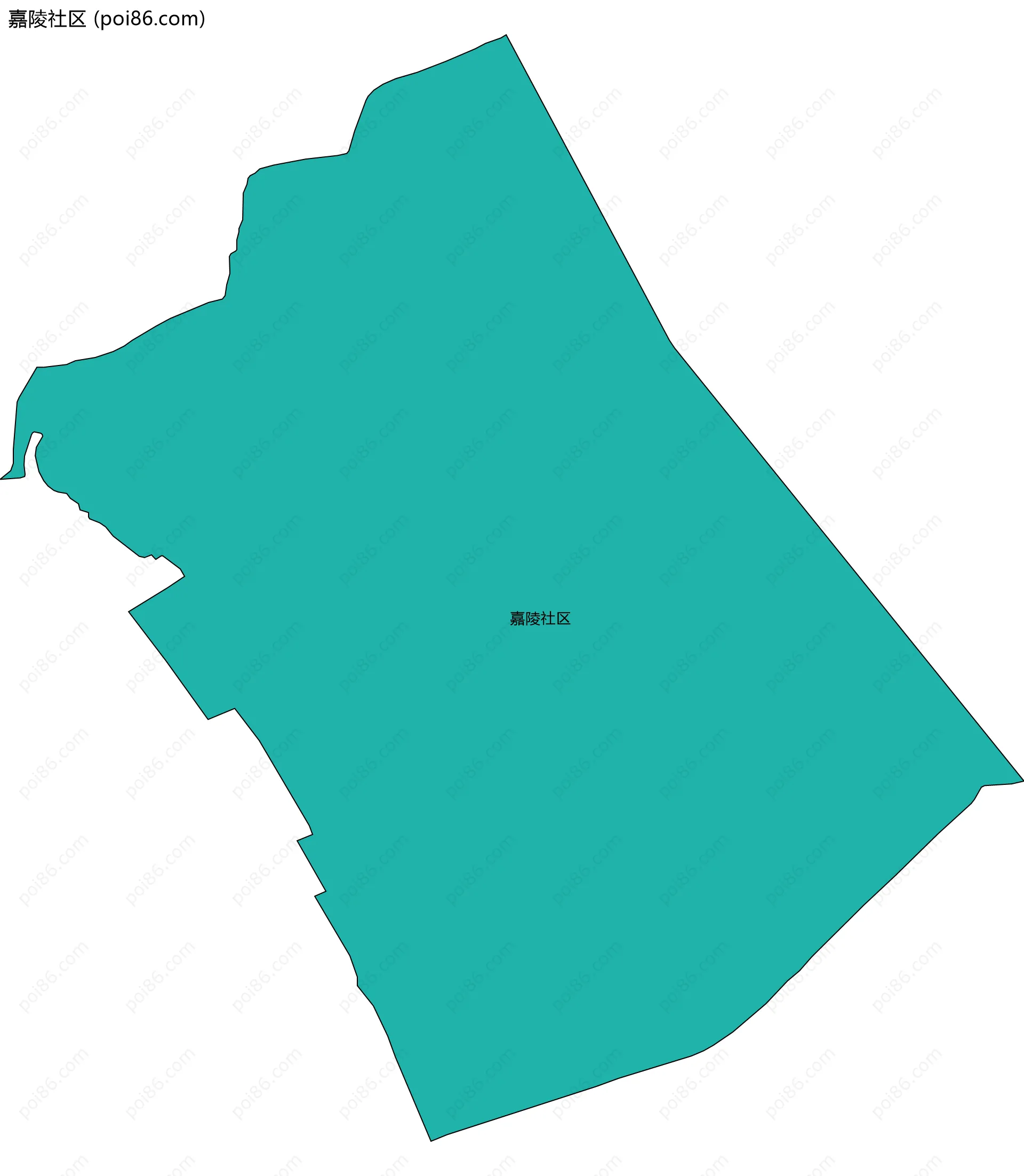 嘉陵社区边界地图