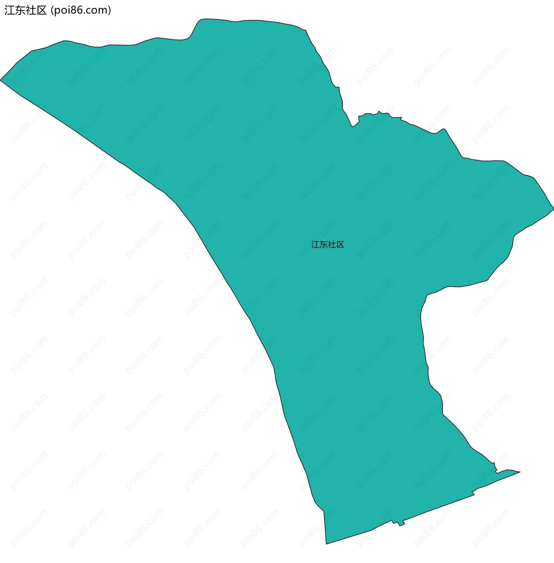 江东社区边界地图