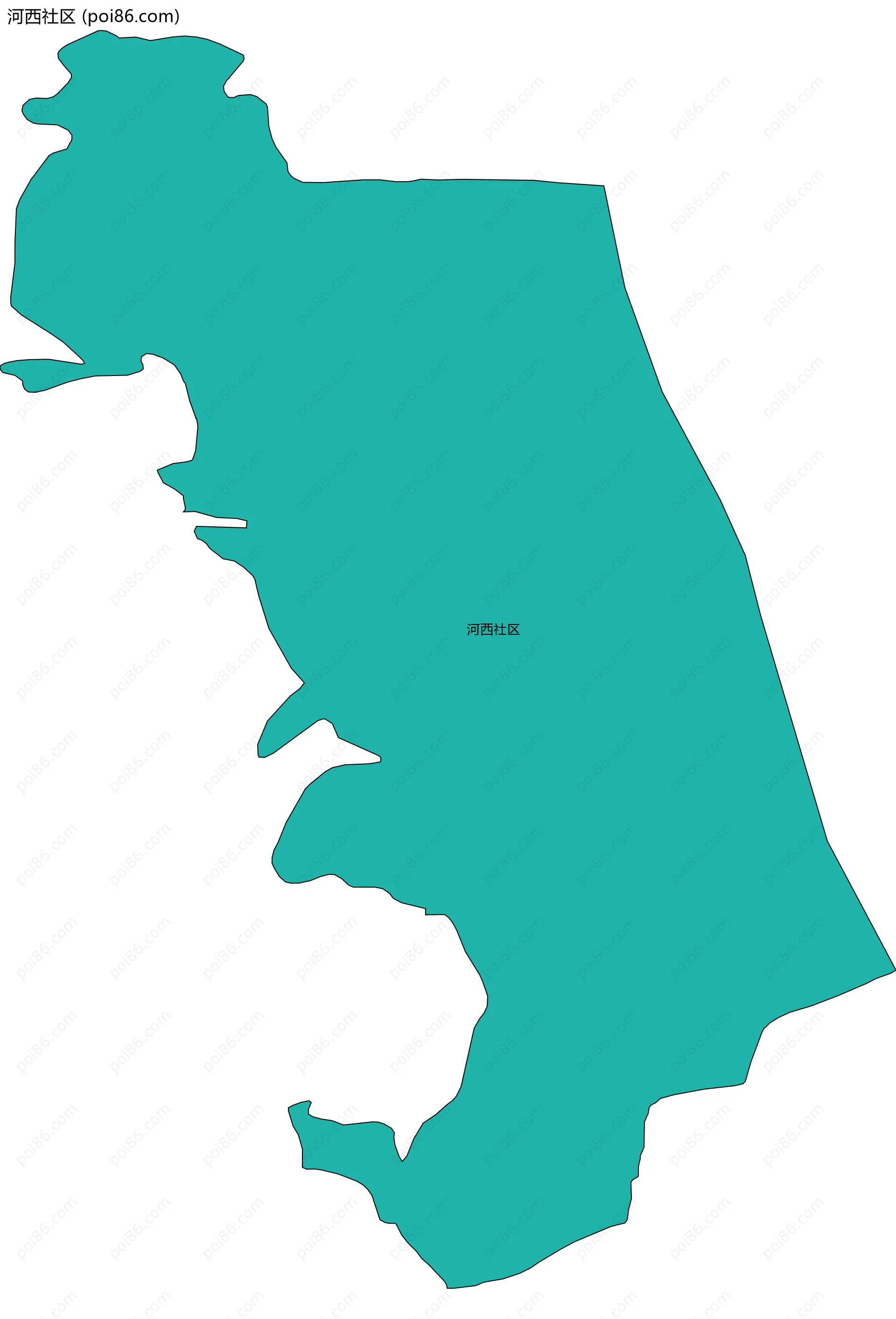 河西社区边界地图