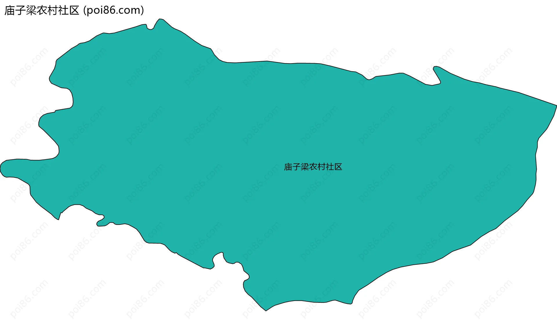 庙子梁农村社区边界地图