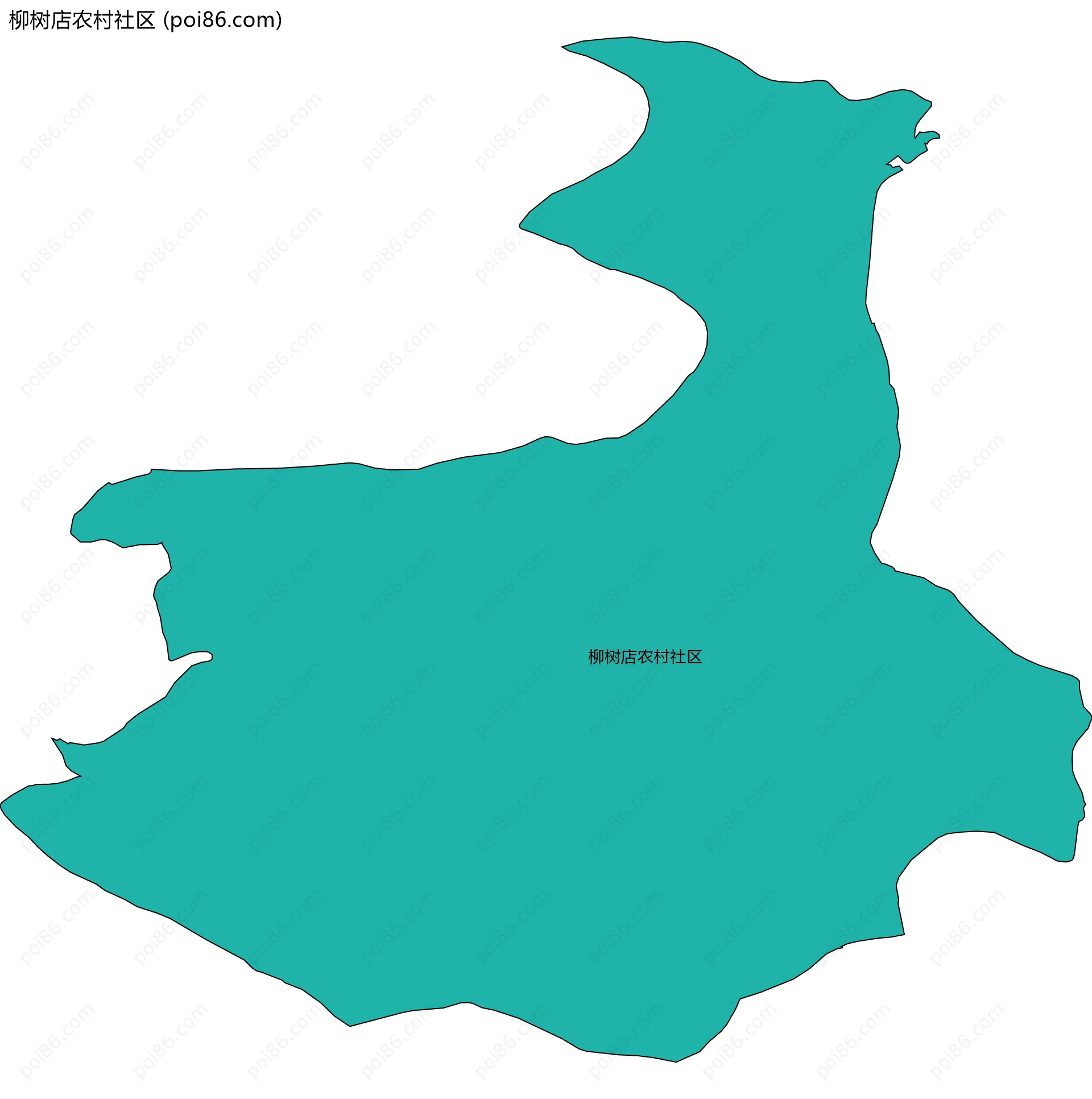 柳树店农村社区边界地图