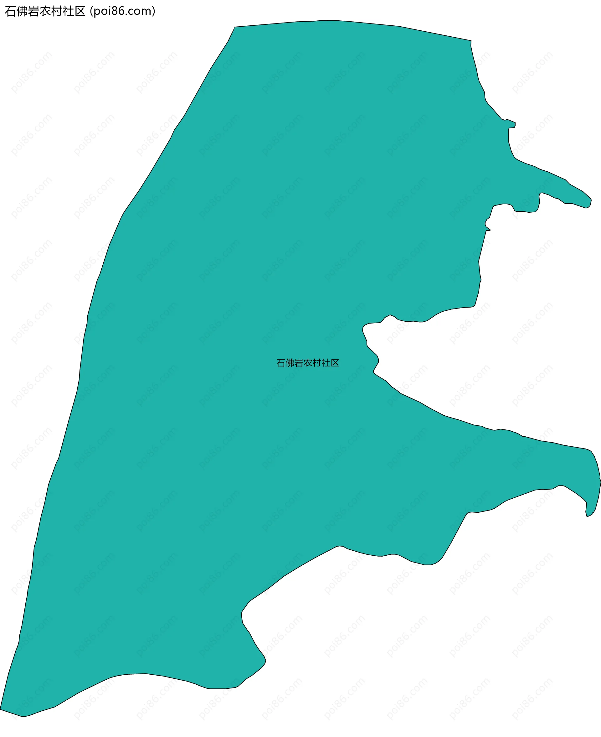 石佛岩农村社区边界地图