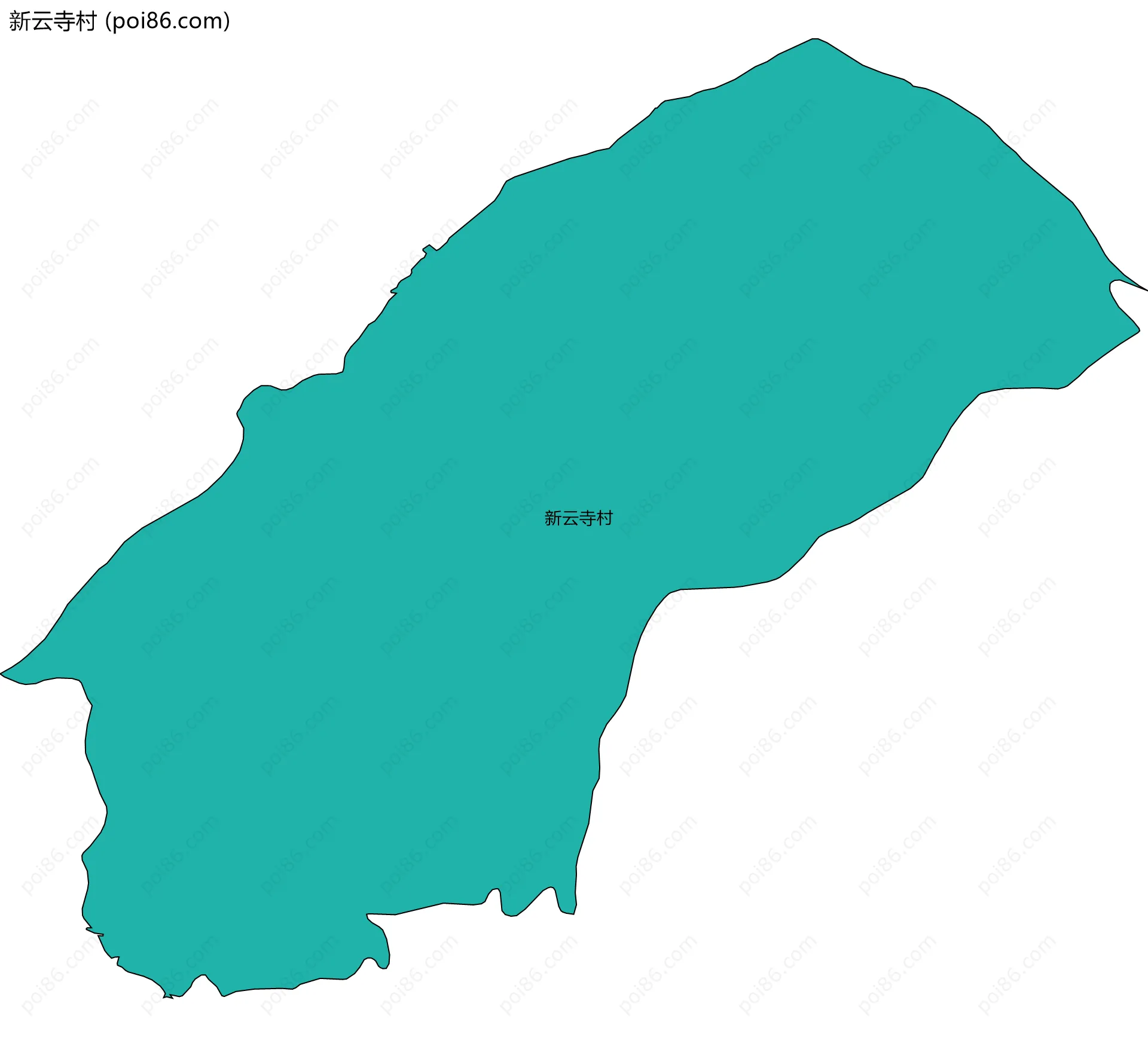 新云寺村边界地图