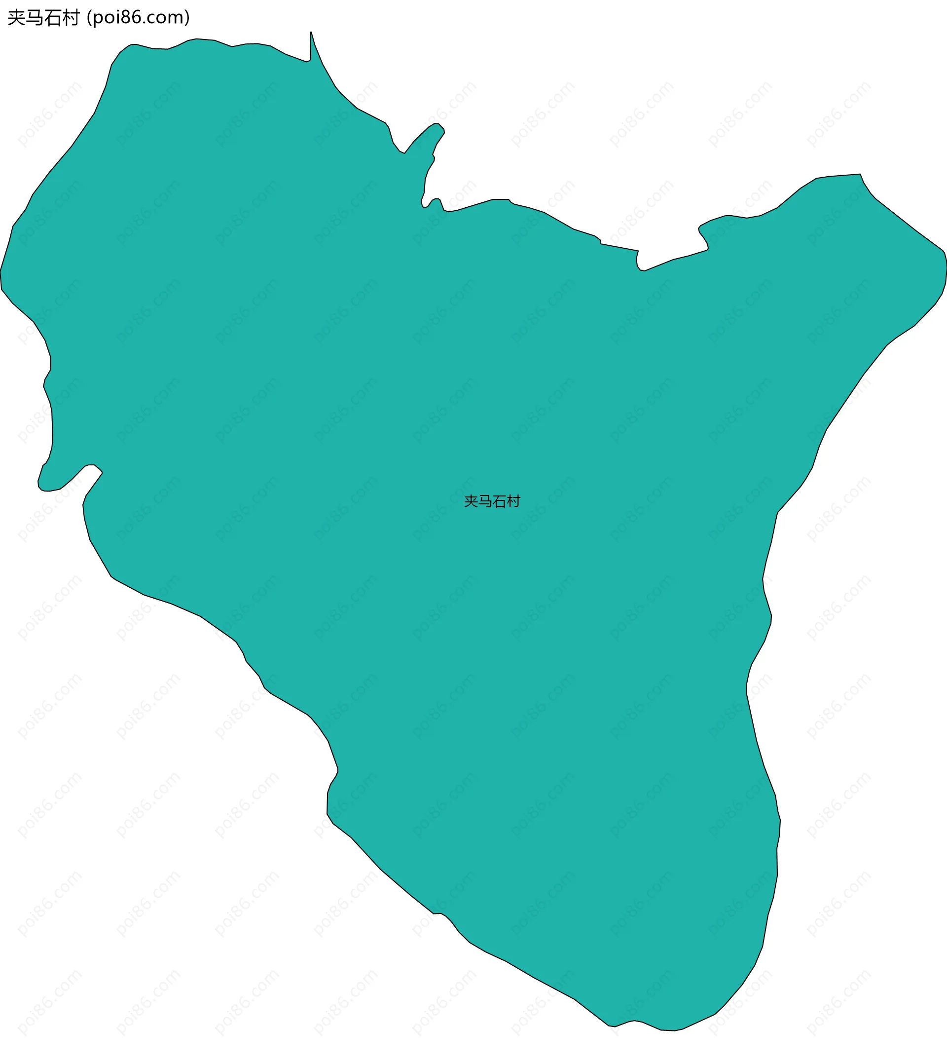 夹马石村边界地图