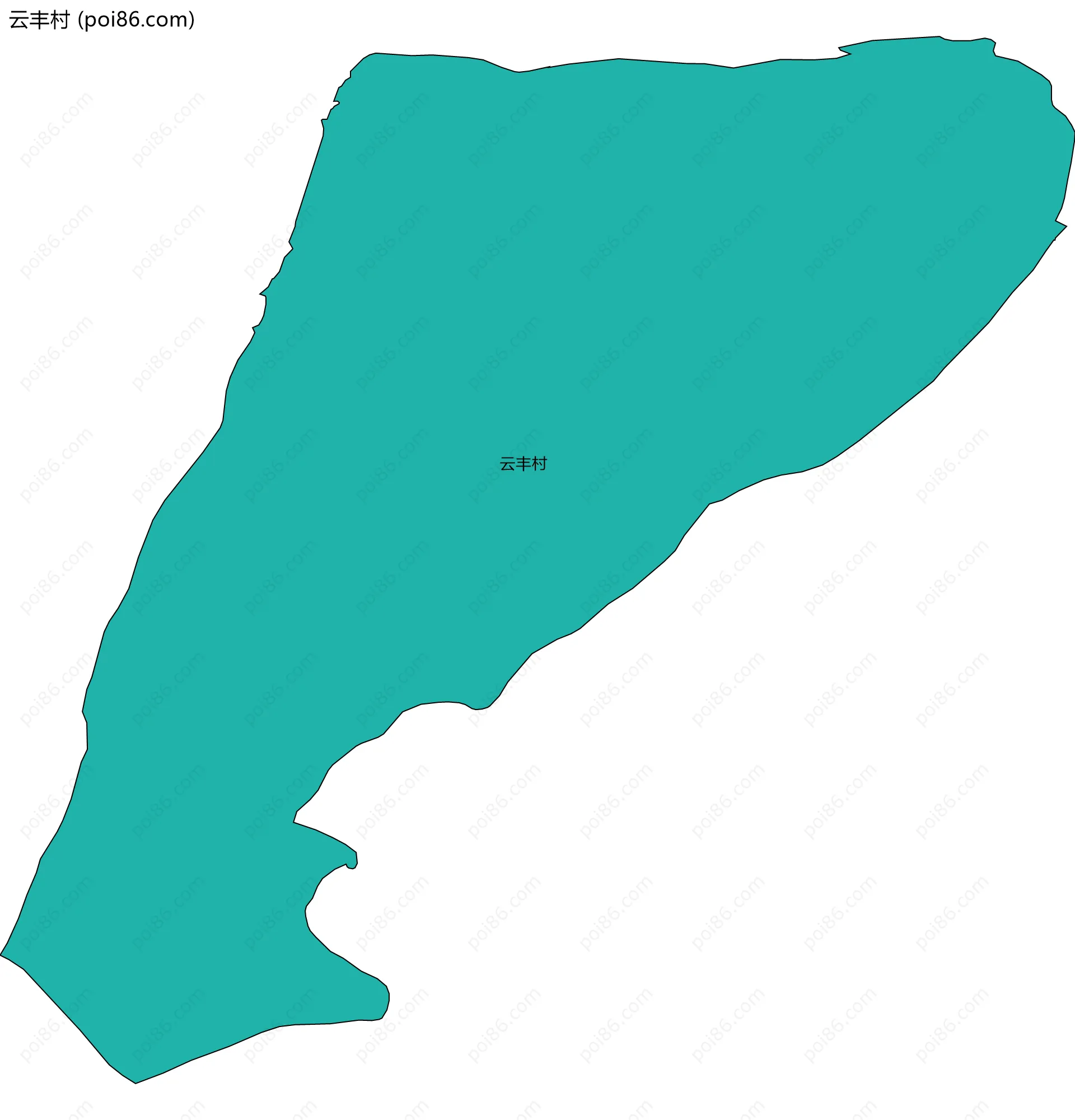 云丰村边界地图