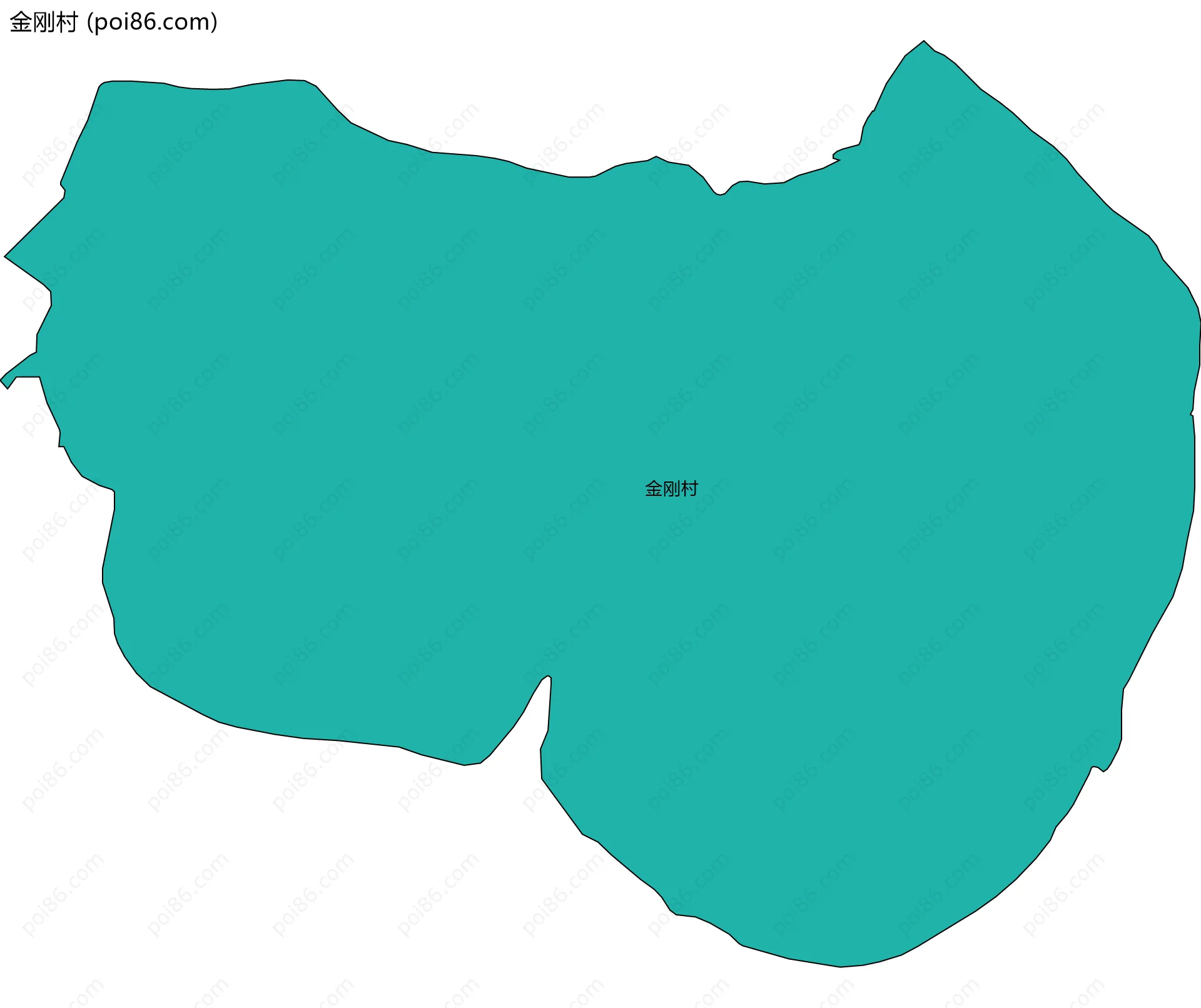 金刚村边界地图