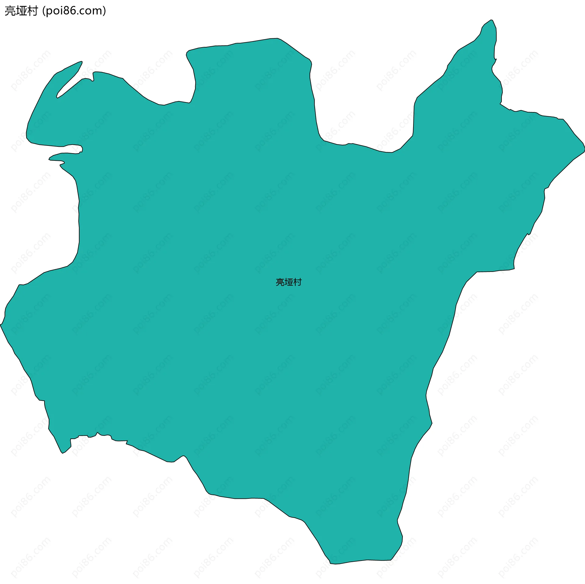 亮垭村边界地图