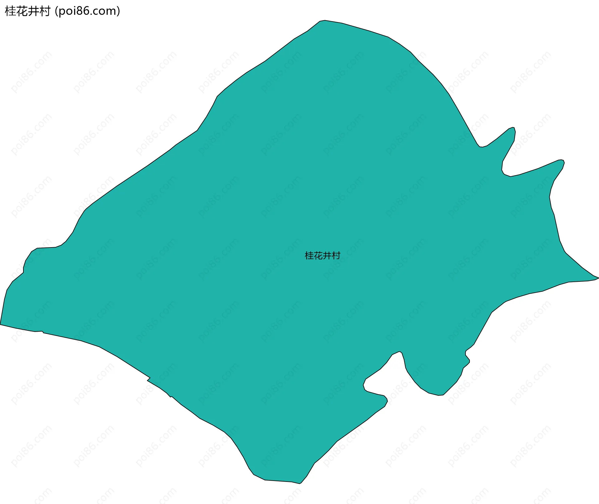 桂花井村边界地图