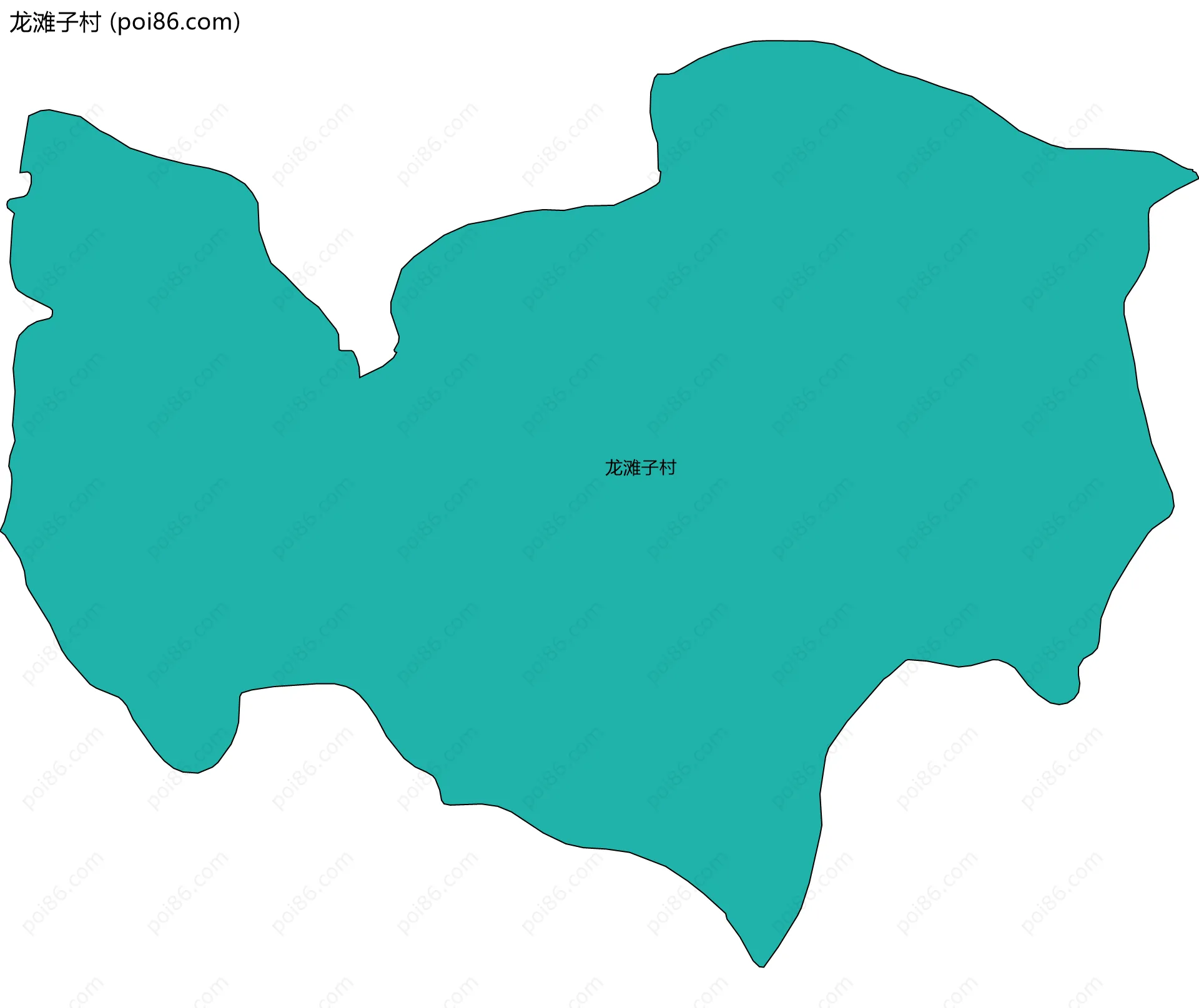 龙滩子村边界地图