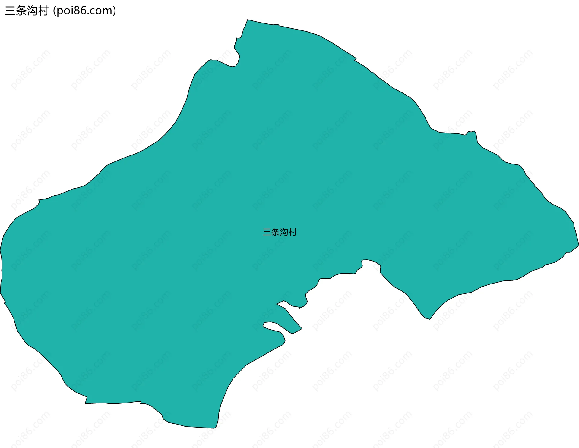 三条沟村边界地图