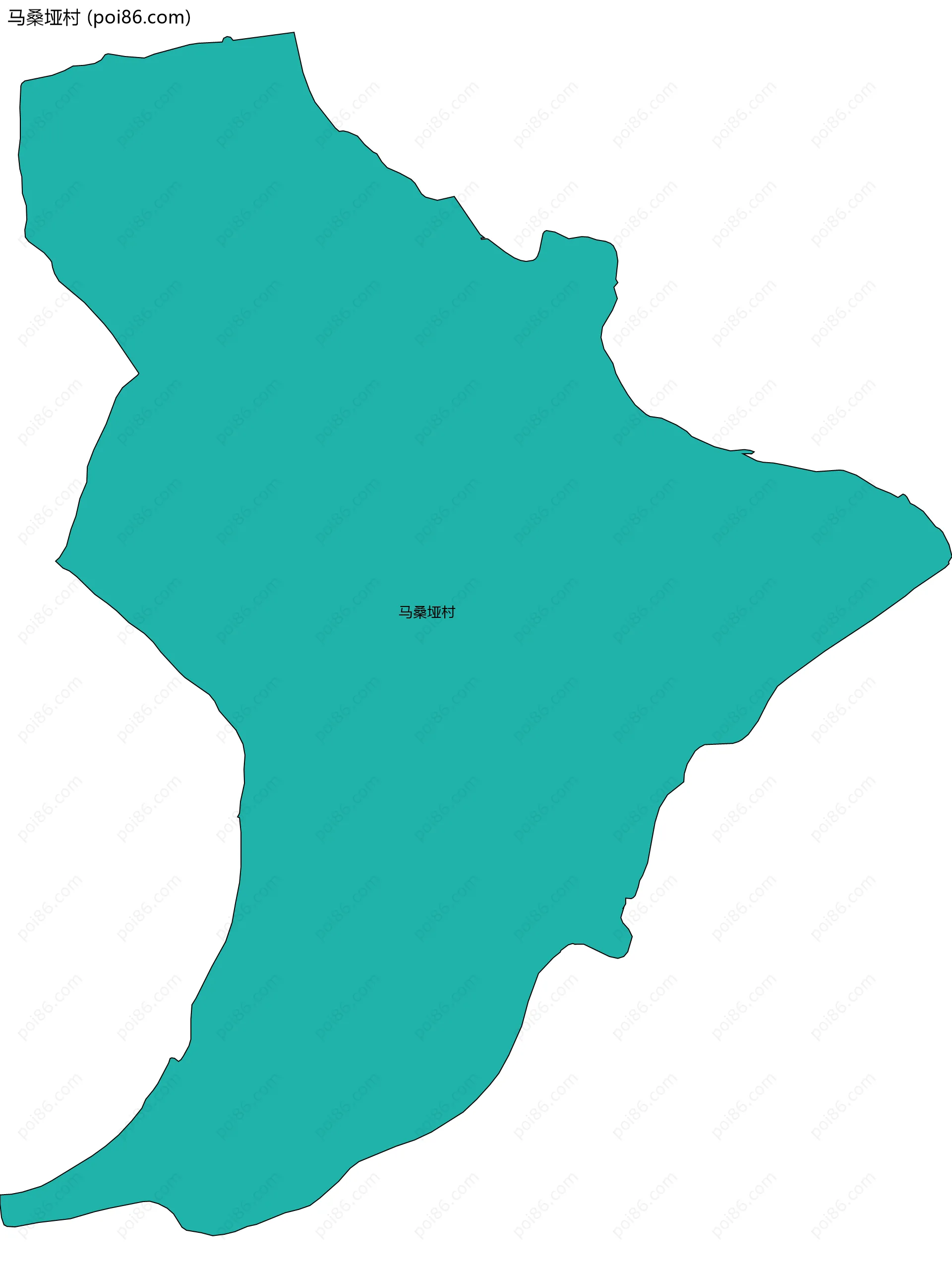 马桑垭村边界地图