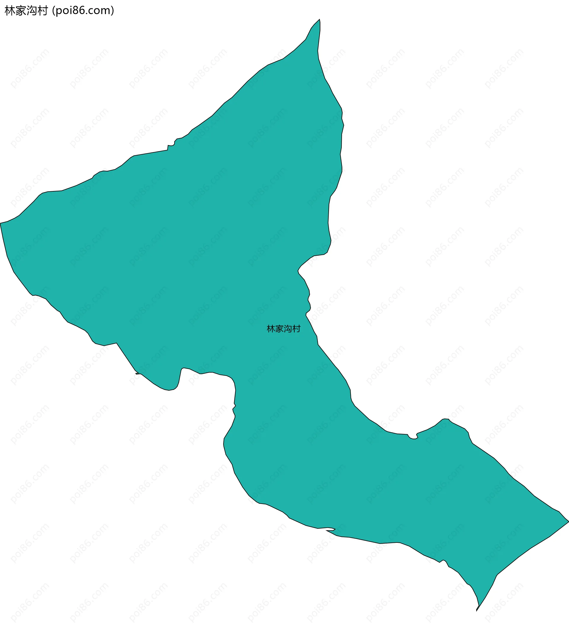 林家沟村边界地图