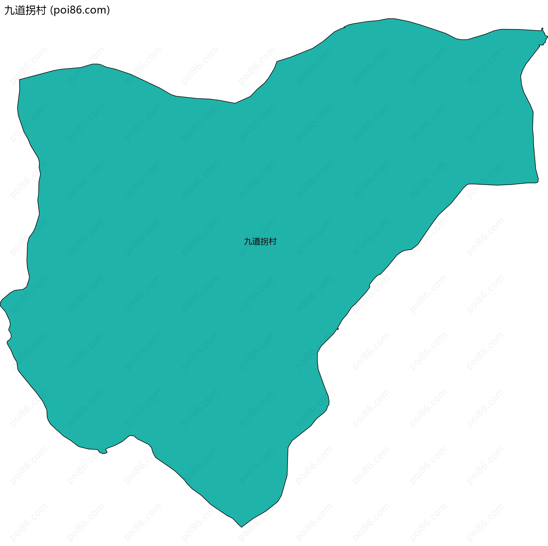 九道拐村边界地图