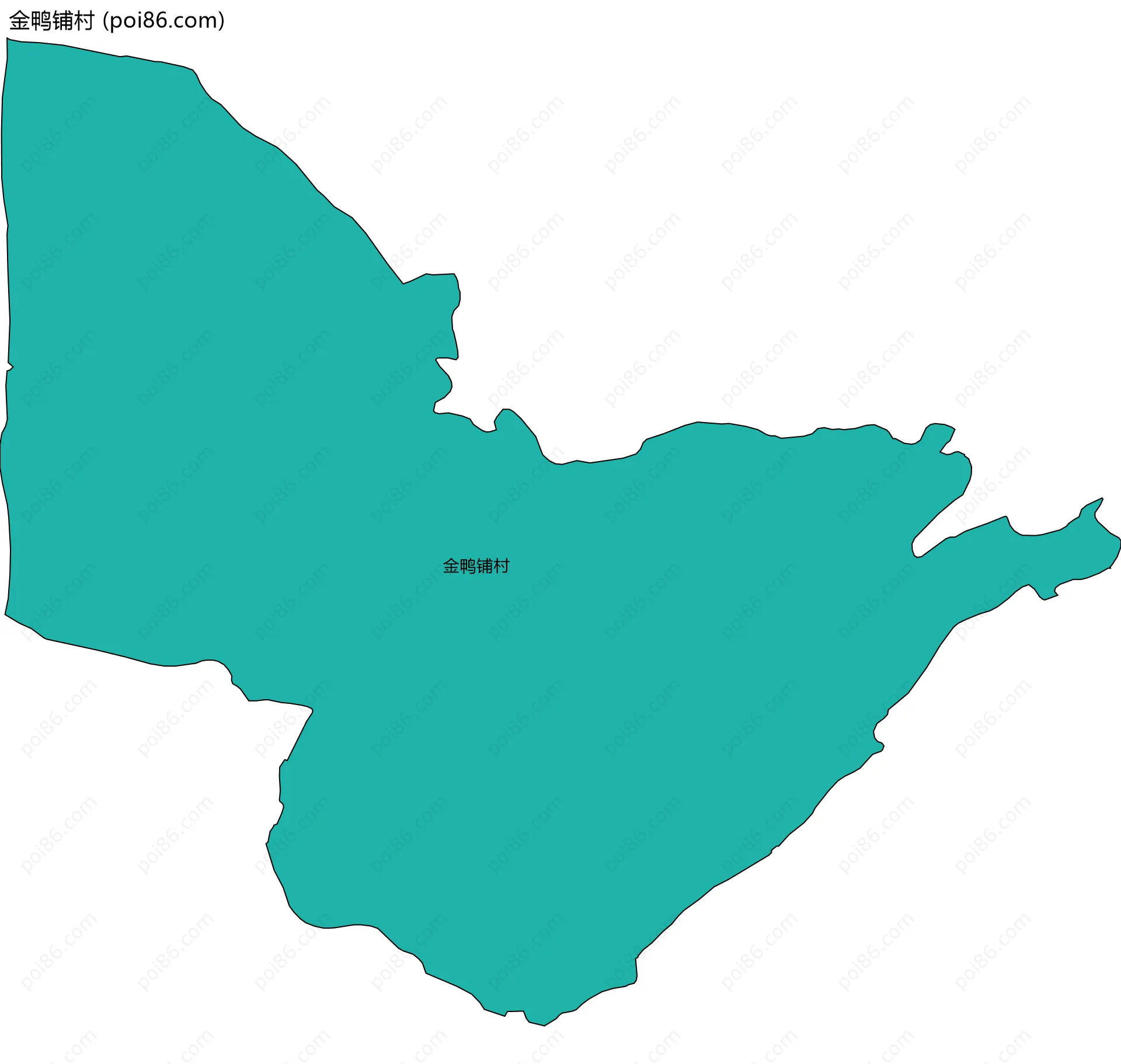 金鸭铺村边界地图