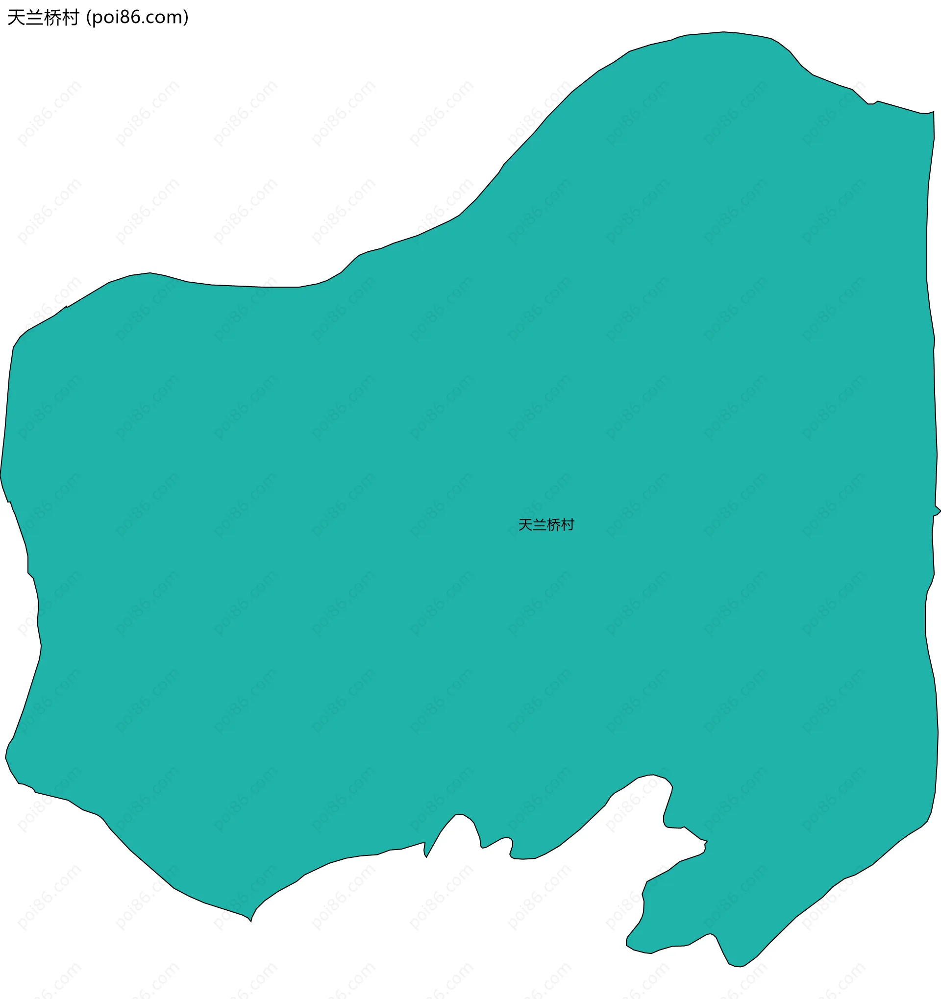 天兰桥村边界地图