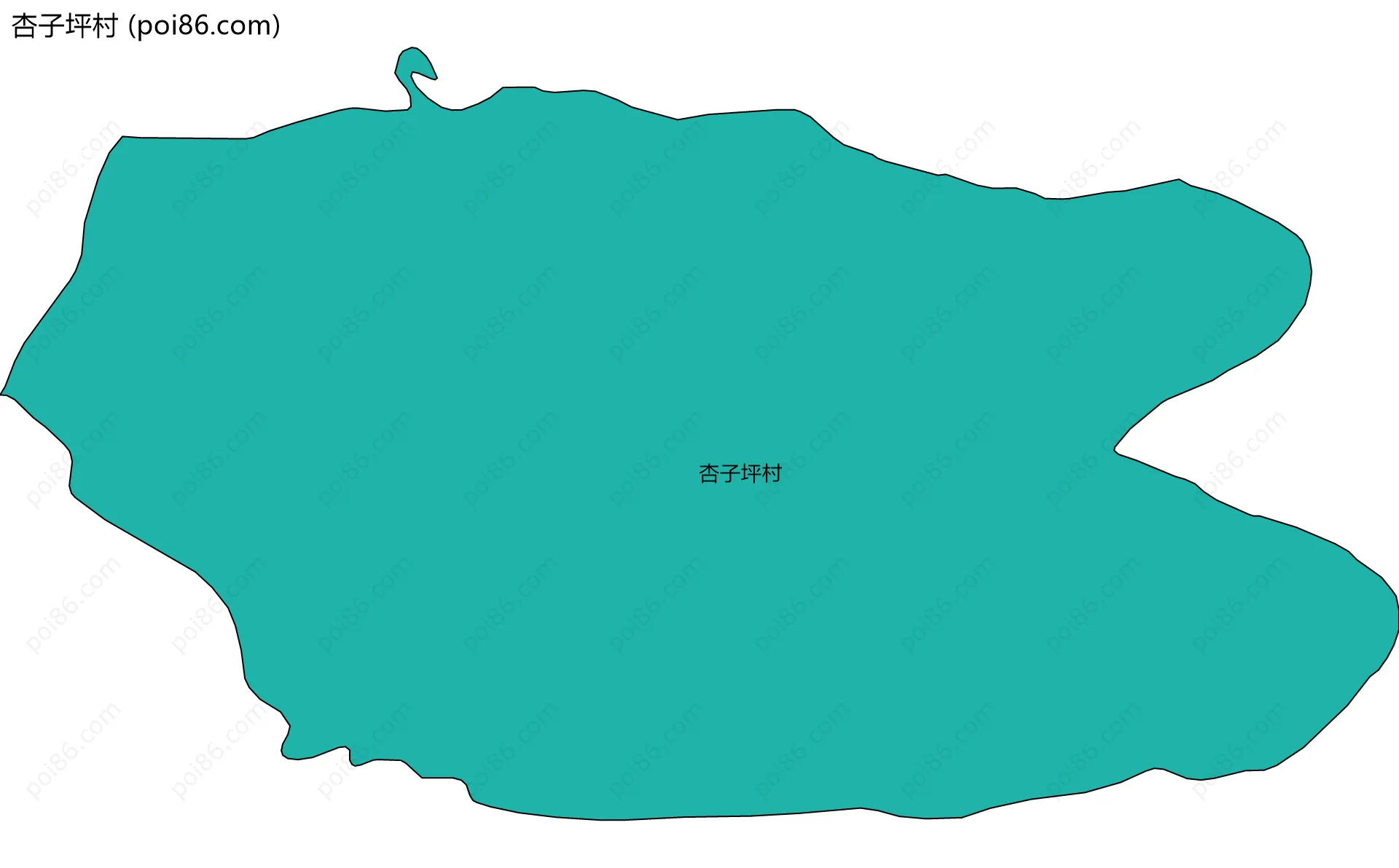 杏子坪村边界地图